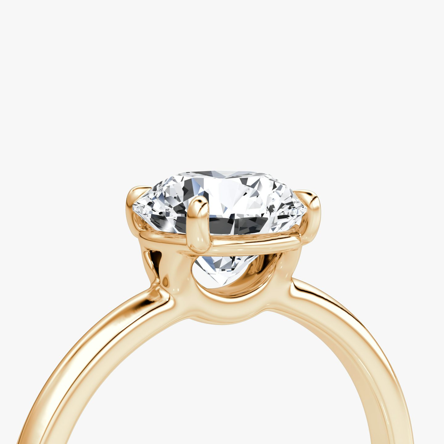 The Signature | Round Brilliant | 14k | 14k Rose Gold | Band width: Large | Band: Plain | Setting style: Plain | Carat weight: See full inventory | Diamond orientation: vertical