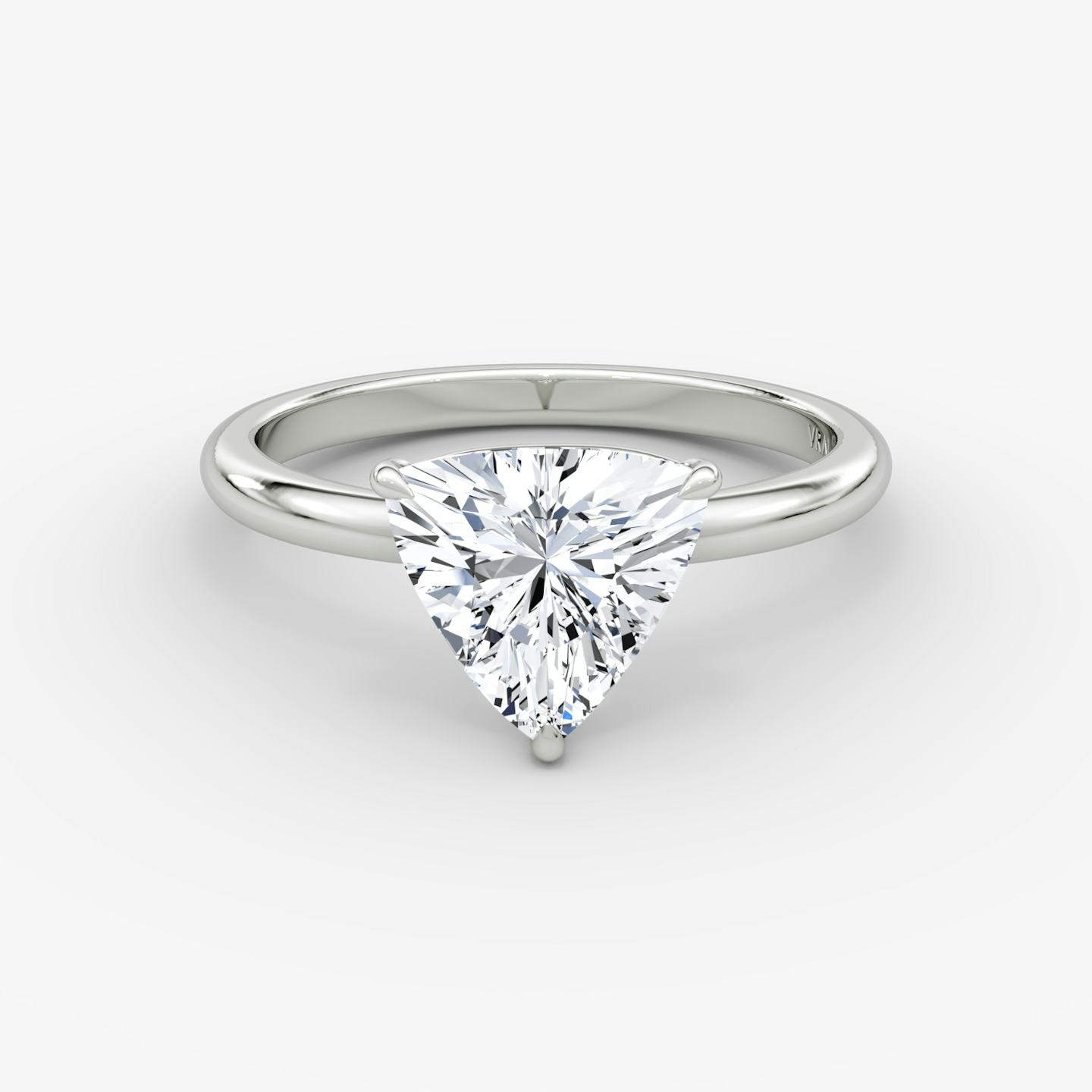 The Signature | Trillion | Platinum | Band width: Large | Band: Plain | Setting style: Plain | Diamond orientation: vertical | Carat weight: See full inventory
