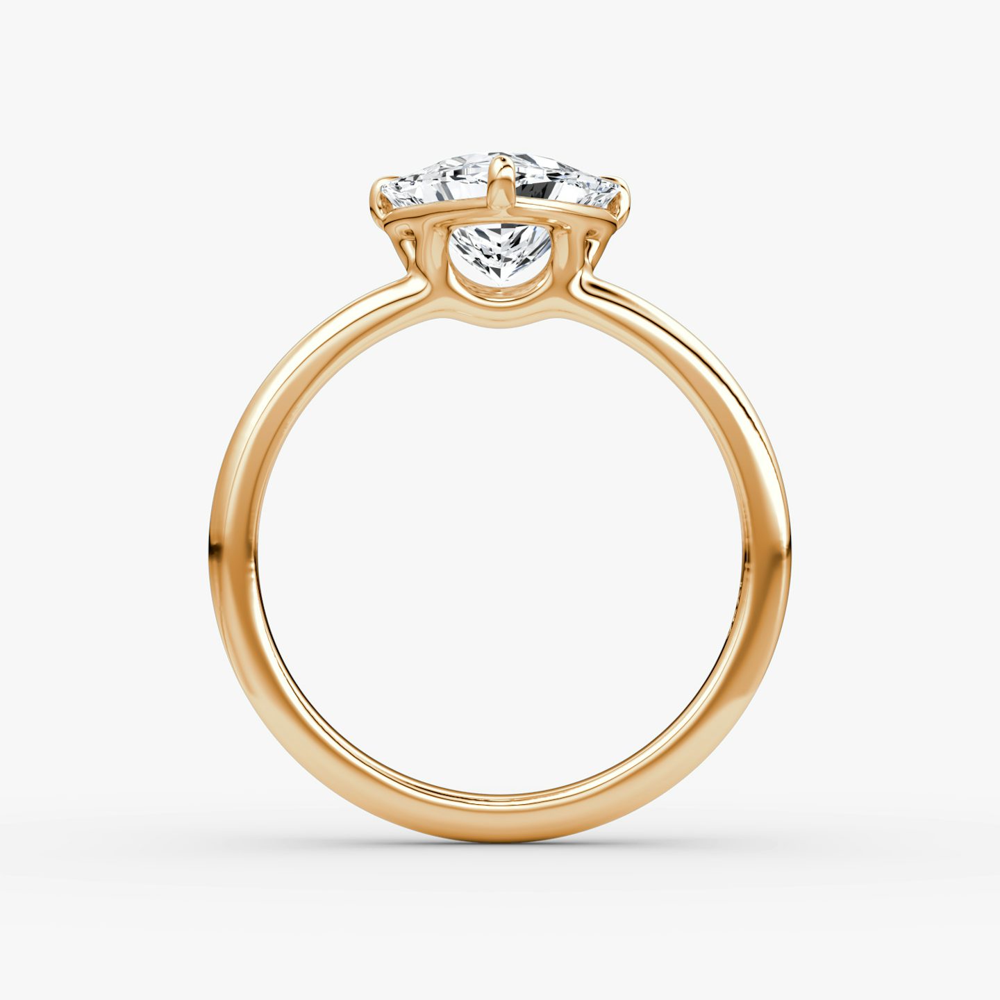 The Signature | Trillion | 14k | 14k Rose Gold | Band: Plain | Band width: Large | Setting style: Plain | Diamond orientation: vertical | Carat weight: See full inventory