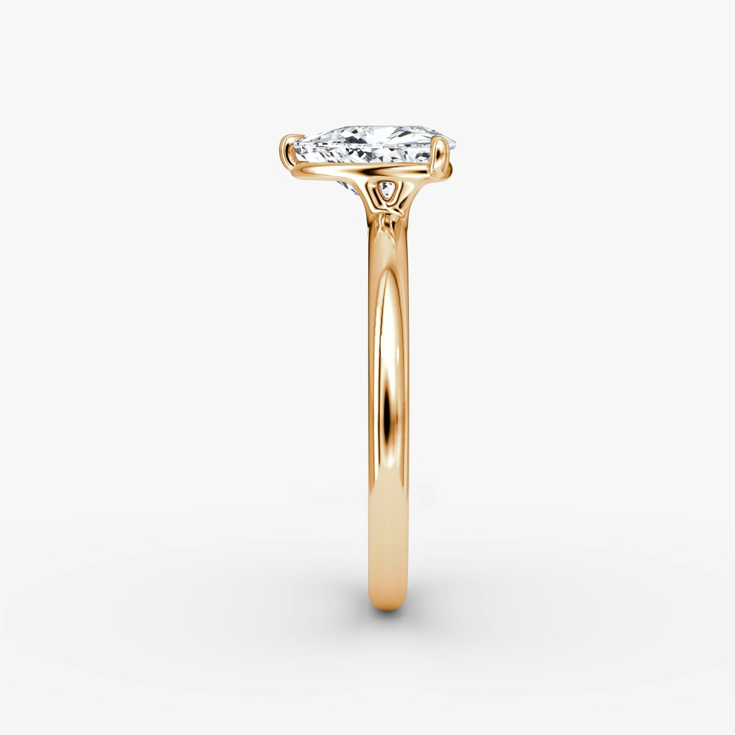 The Signature | Trillion | 14k | 14k Rose Gold | Band: Plain | Band width: Large | Setting style: Plain | Diamond orientation: vertical | Carat weight: See full inventory