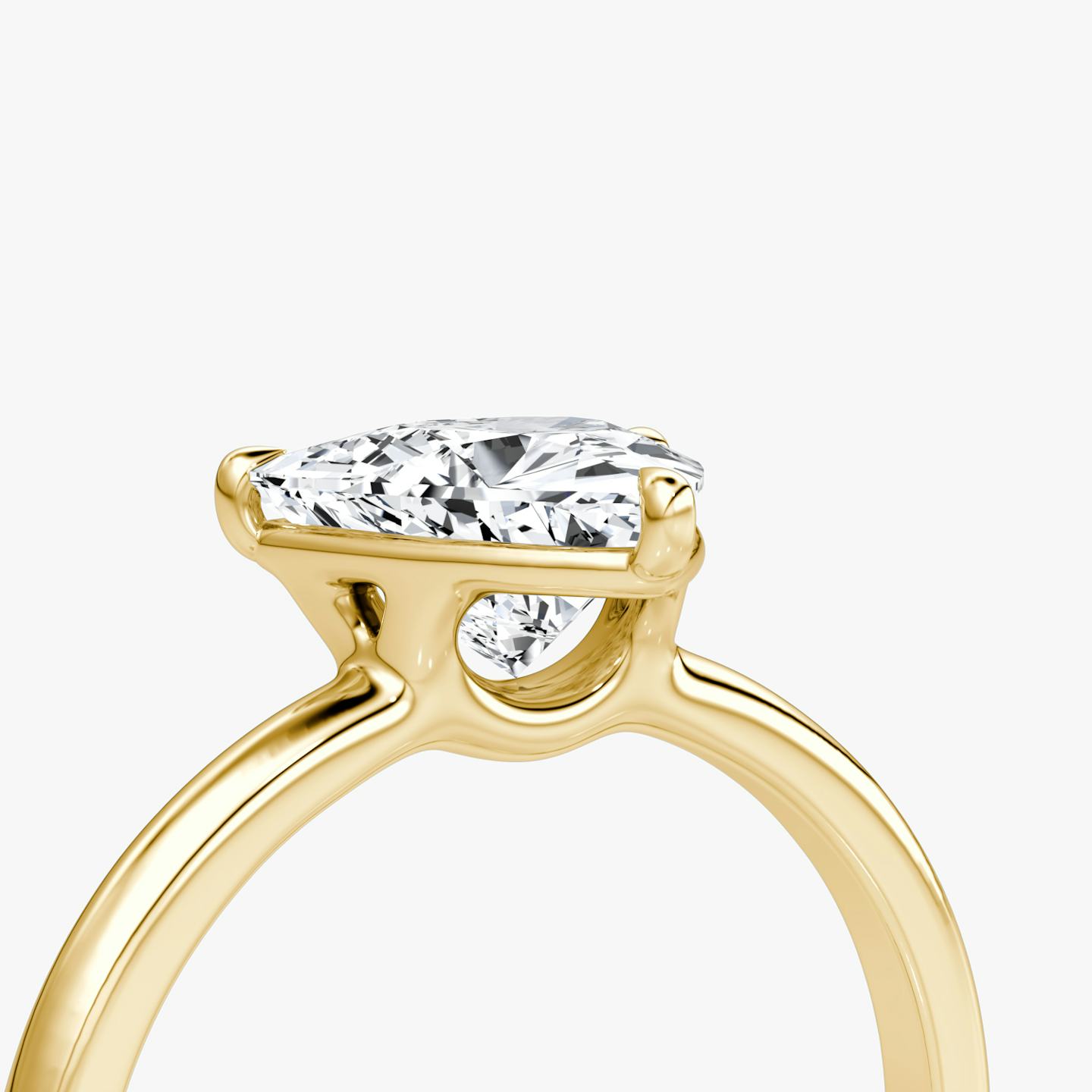 The Signature | Trillion | 18k | 18k Yellow Gold | Band width: Large | Band: Plain | Setting style: Plain | Diamond orientation: vertical | Carat weight: See full inventory