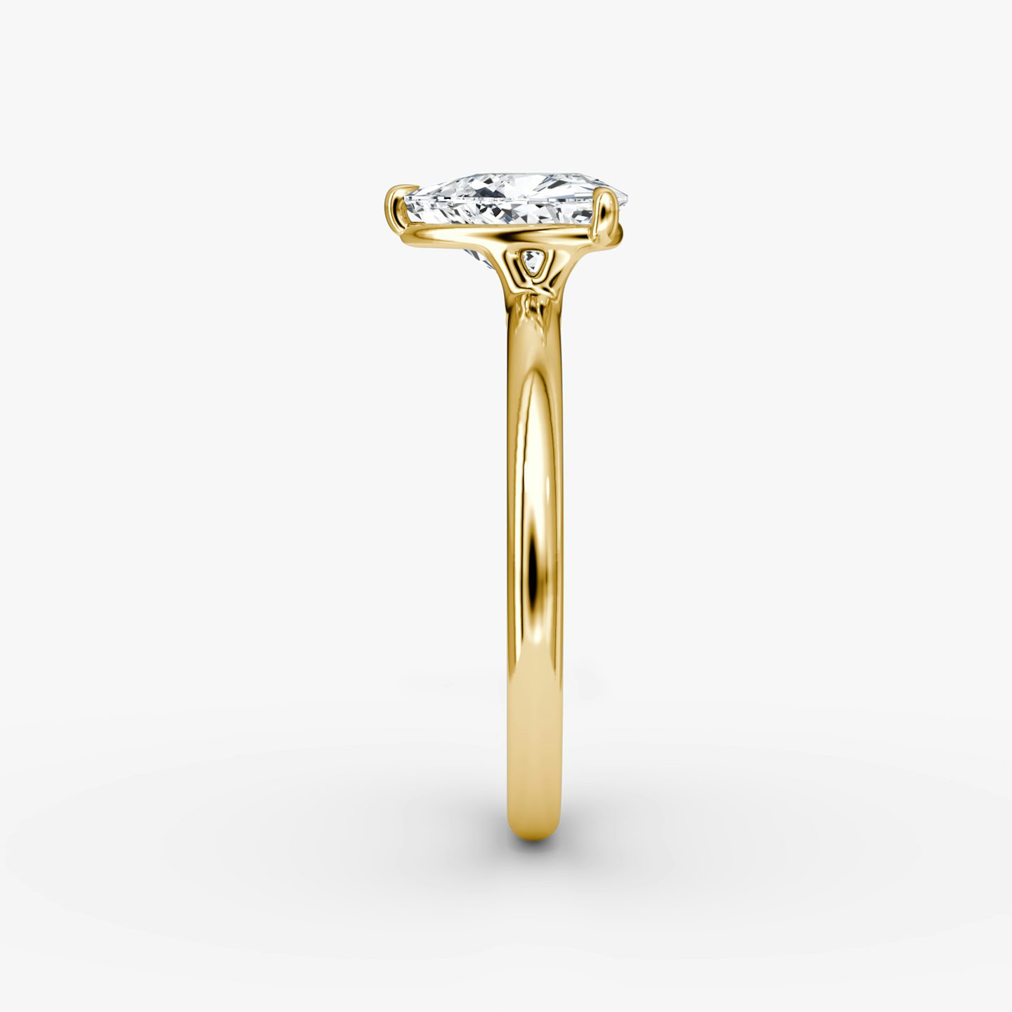 The Signature | Trillion | 18k | 18k Yellow Gold | Band: Plain | Band width: Large | Setting style: Plain | Diamond orientation: vertical | Carat weight: See full inventory