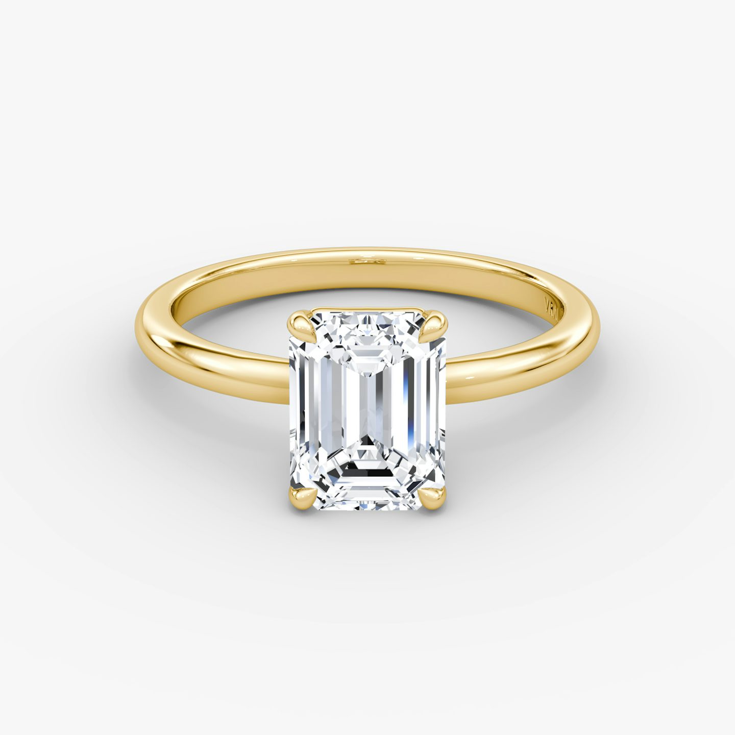 The Signature | Emerald | 18k | 18k Yellow Gold | Band: Plain | Band width: Large | Setting style: Plain | Diamond orientation: vertical | Carat weight: See full inventory