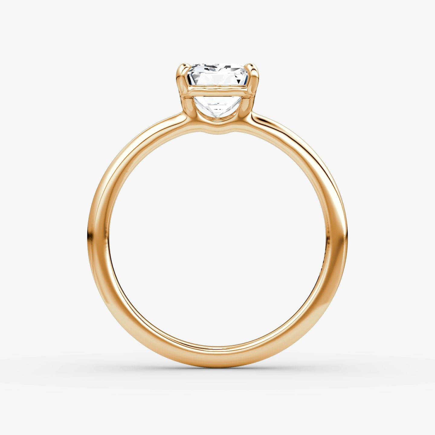 The Signature | Emerald | 14k | 14k Rose Gold | Band: Plain | Band width: Large | Setting style: Plain | Diamond orientation: vertical | Carat weight: See full inventory