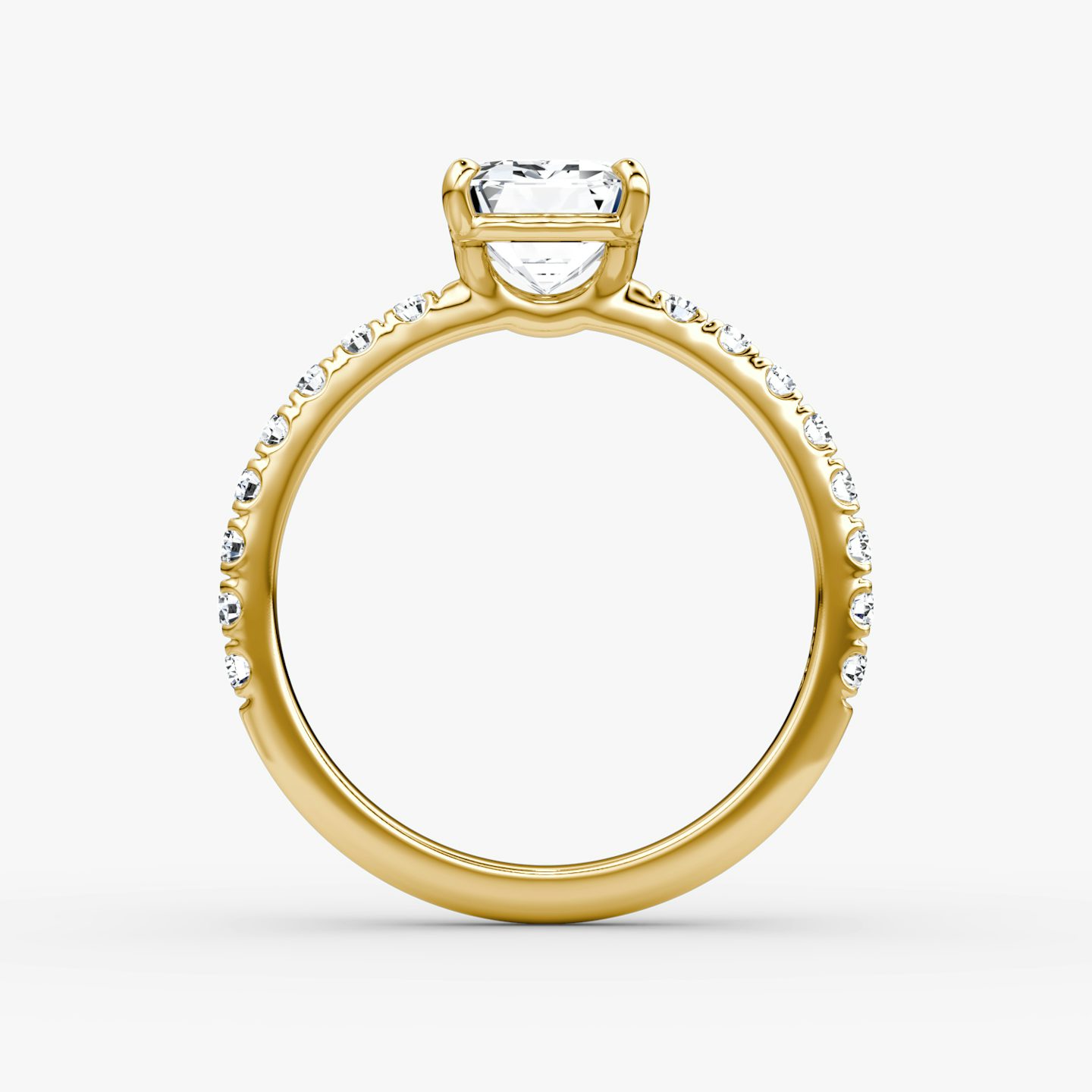 The Signature | Emerald | 18k | 18k Yellow Gold | Band: Pavé | Band width: Large | Setting style: Plain | Diamond orientation: vertical | Carat weight: See full inventory