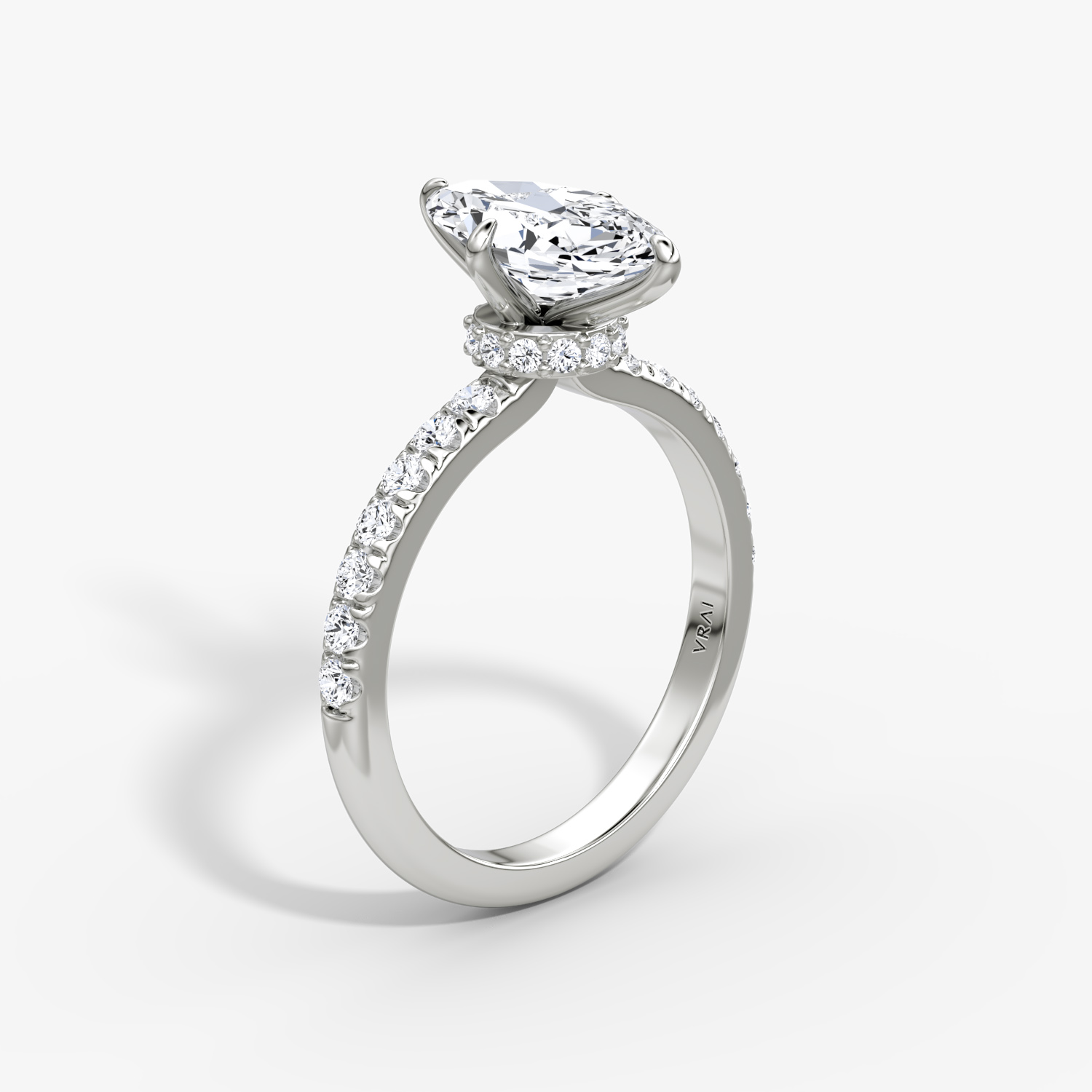 Platinum Marquise Halo Ring