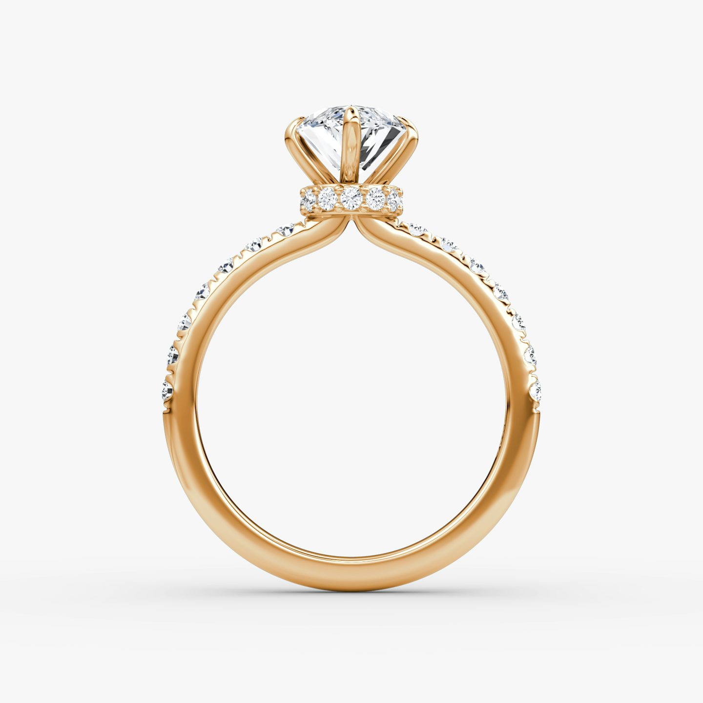 The Veiled Halo | Pavé Marquise | 14k | 14k Rose Gold | Band: Pavé | Diamond orientation: vertical | Carat weight: See full inventory