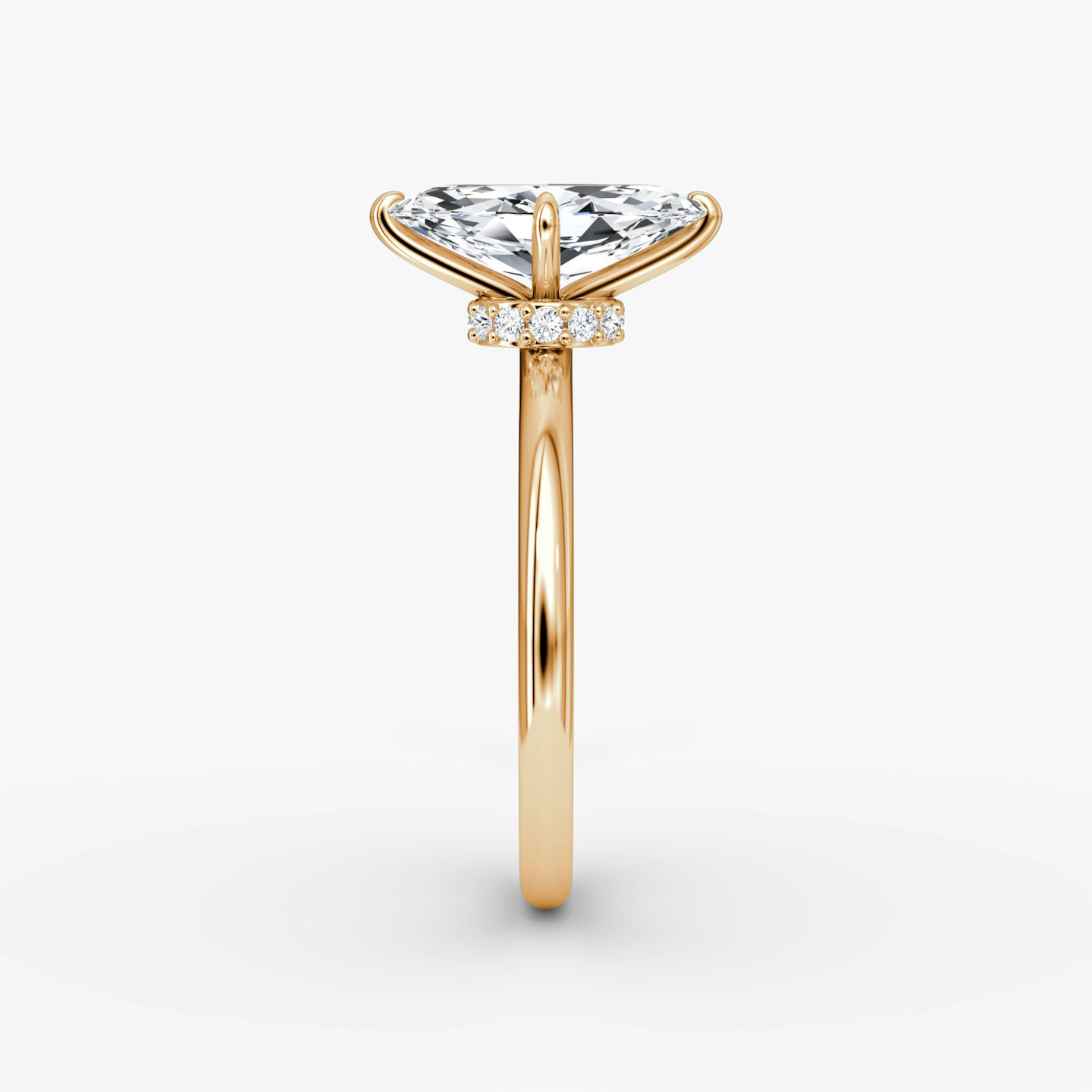 The Veiled Halo | marquise | 14k | rose-gold | bandAccent: plain | diamondOrientation: vertical | caratWeight: other
