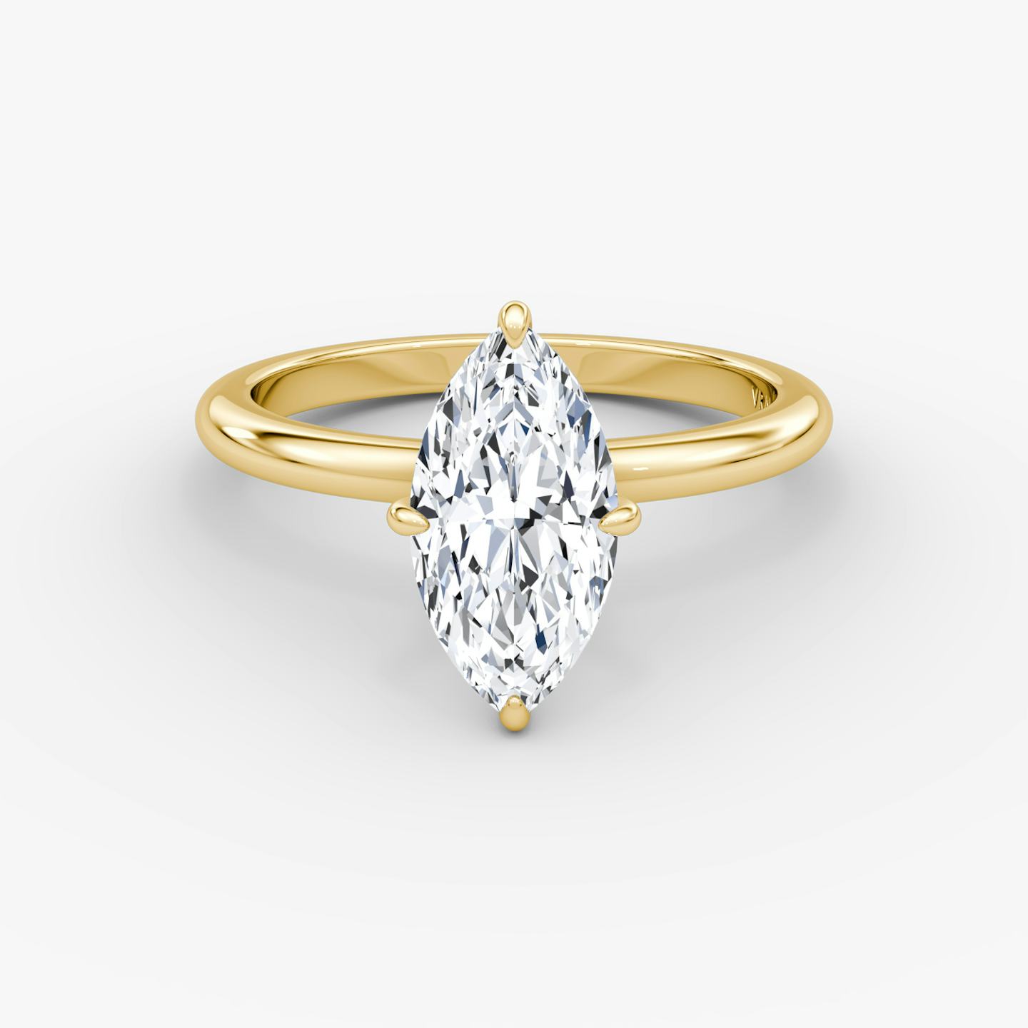 The Veiled Halo | Pavé Marquise | 18k | 18k Yellow Gold | Band: Plain | Diamond orientation: vertical | Carat weight: See full inventory