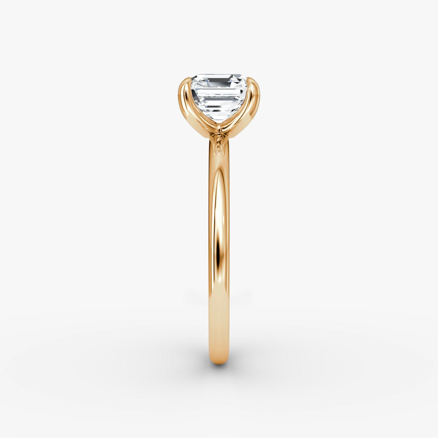 The Classic | Asscher | 14k | 14k Rose Gold | Band width: Standard | Band: Plain | Diamond orientation: vertical | Carat weight: See full inventory