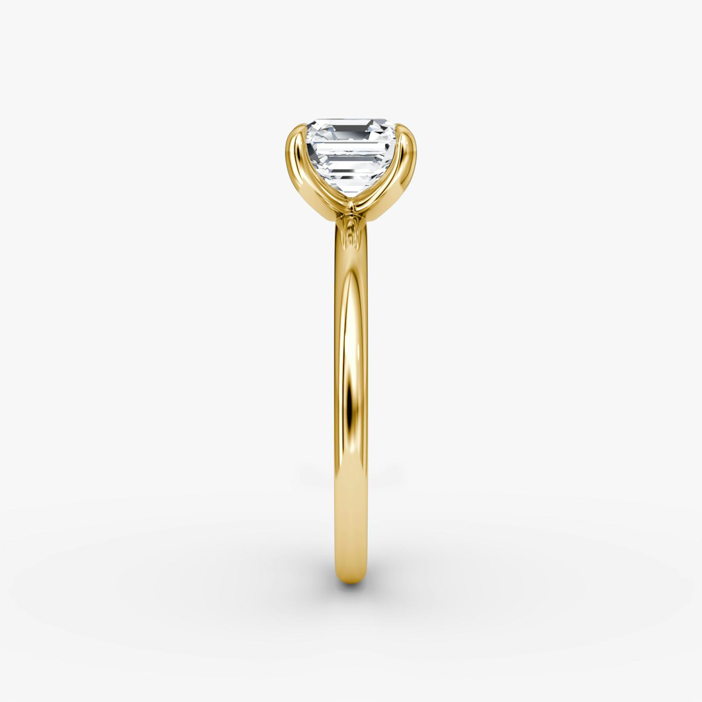 Bague de fiançailles Classic | Asscher | 18k | Or jaune 18 carats | Largeur de l'anneau: Standard | Anneau: Simple | Orientation du diamant: vertical | Poids en carats: Voir le stock total