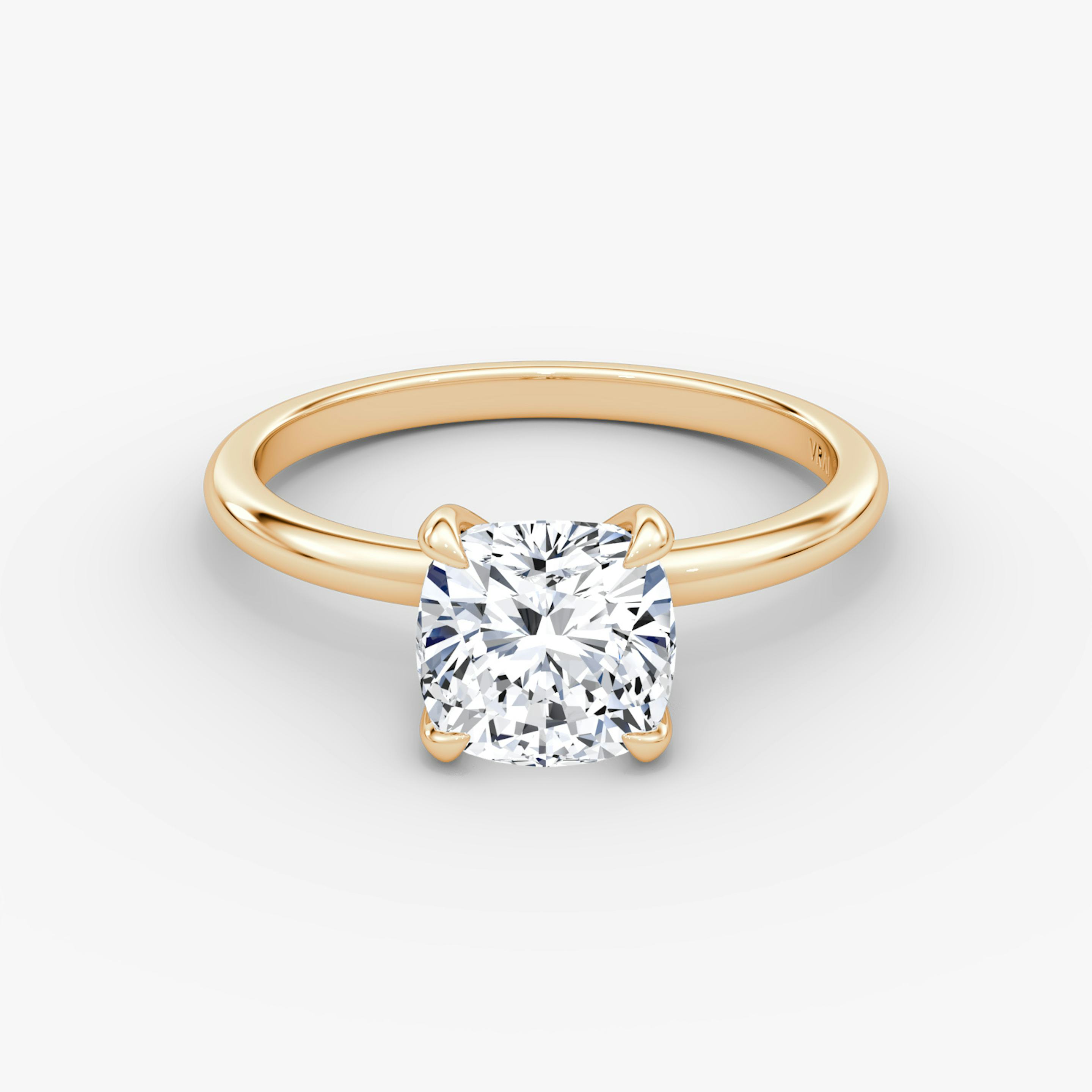 The Classic | Pavé Cushion | 14k | 14k Rose Gold | Band width: Standard | Band: Plain | Diamond orientation: vertical | Carat weight: See full inventory