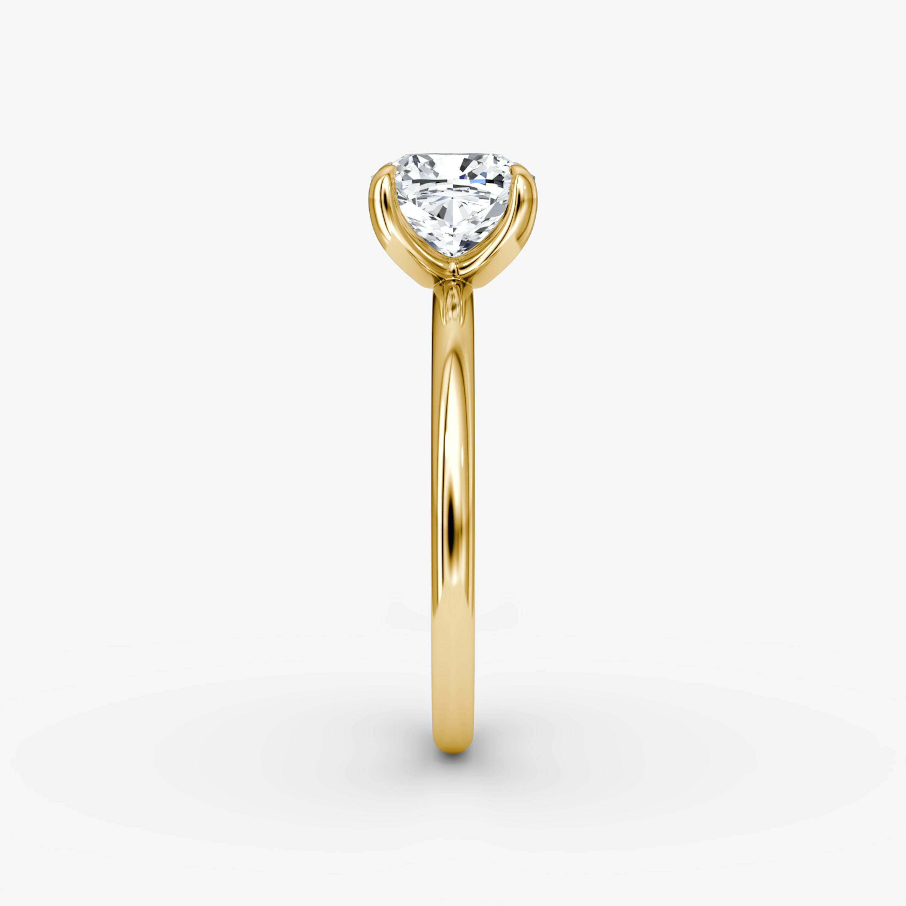 The Classic | Pavé Cushion | 18k | 18k Yellow Gold | Band width: Standard | Band: Plain | Diamond orientation: vertical | Carat weight: See full inventory
