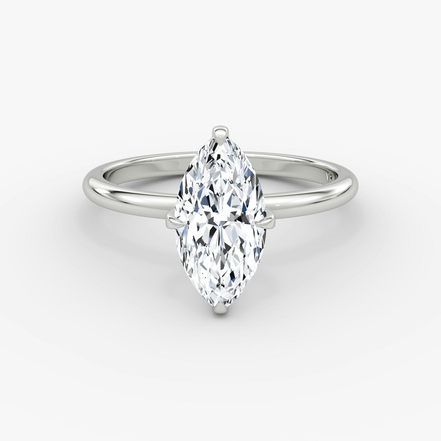 The Classic | Pavé Marquise | Platinum | Band width: Standard | Band: Plain | Diamond orientation: vertical | Carat weight: See full inventory
