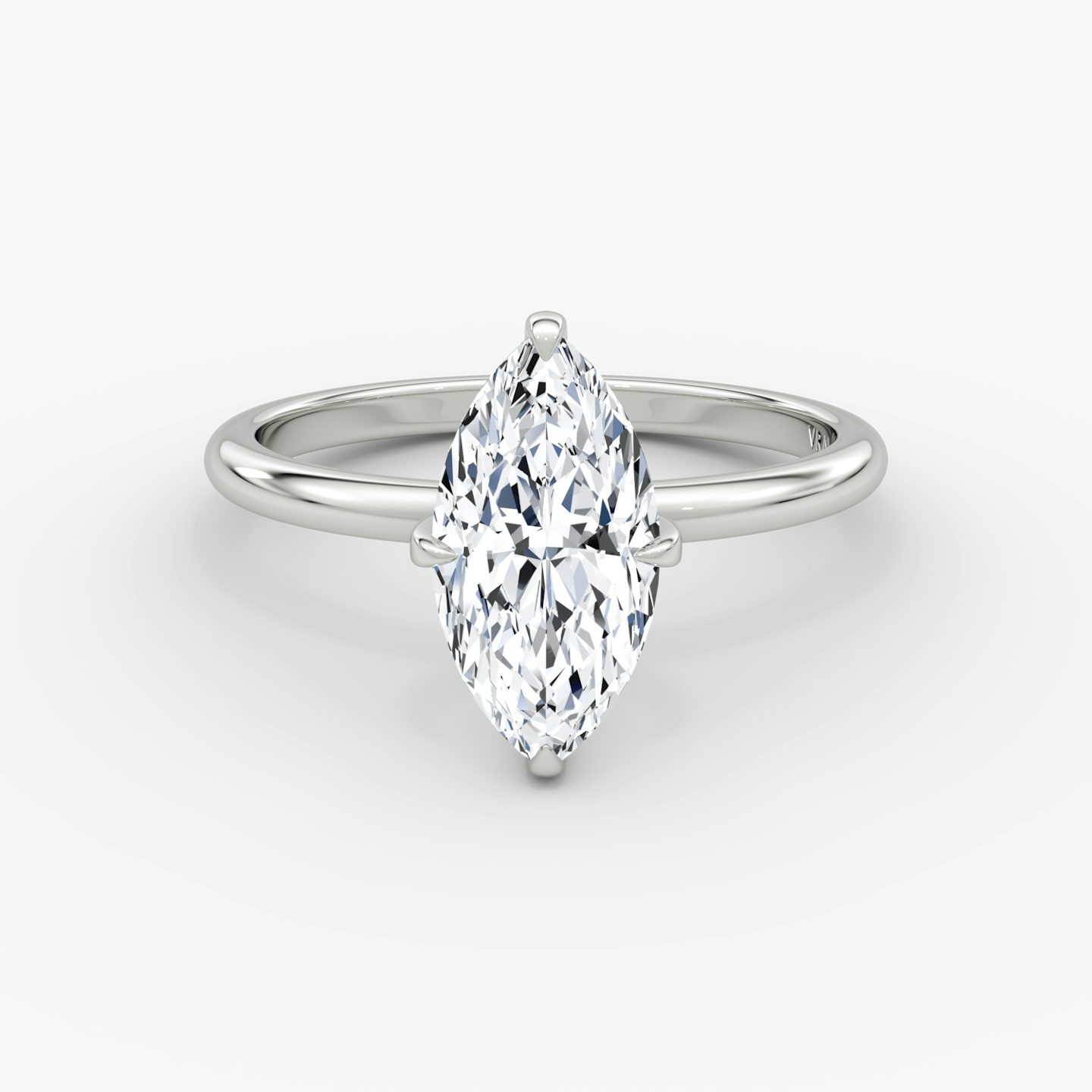 The Classic | Pavé Marquise | Platinum | Band width: Standard | Band: Plain | Diamond orientation: vertical | Carat weight: See full inventory