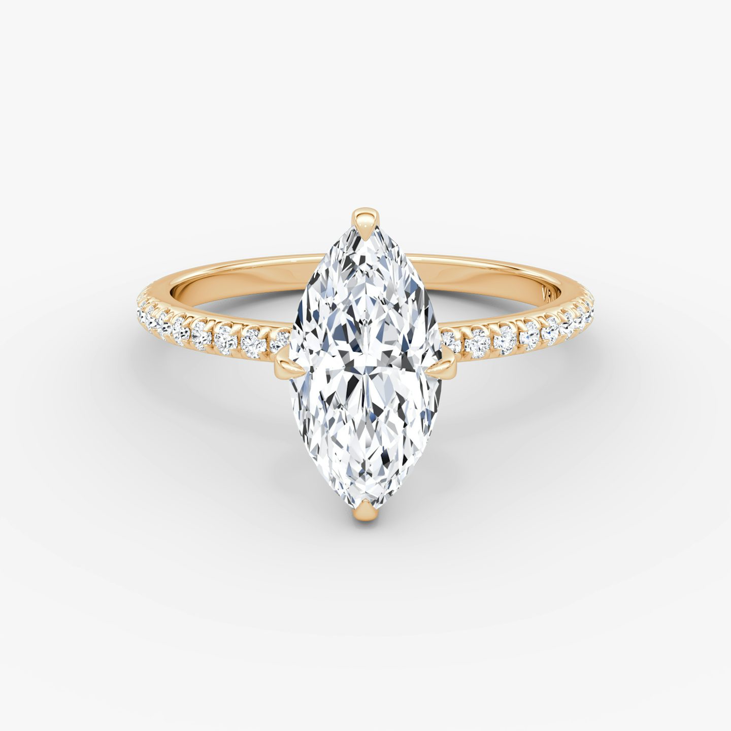 The Classic | Pavé Marquise | 14k | 14k Rose Gold | Band width: Standard | Band: Pavé | Diamond orientation: vertical | Carat weight: See full inventory