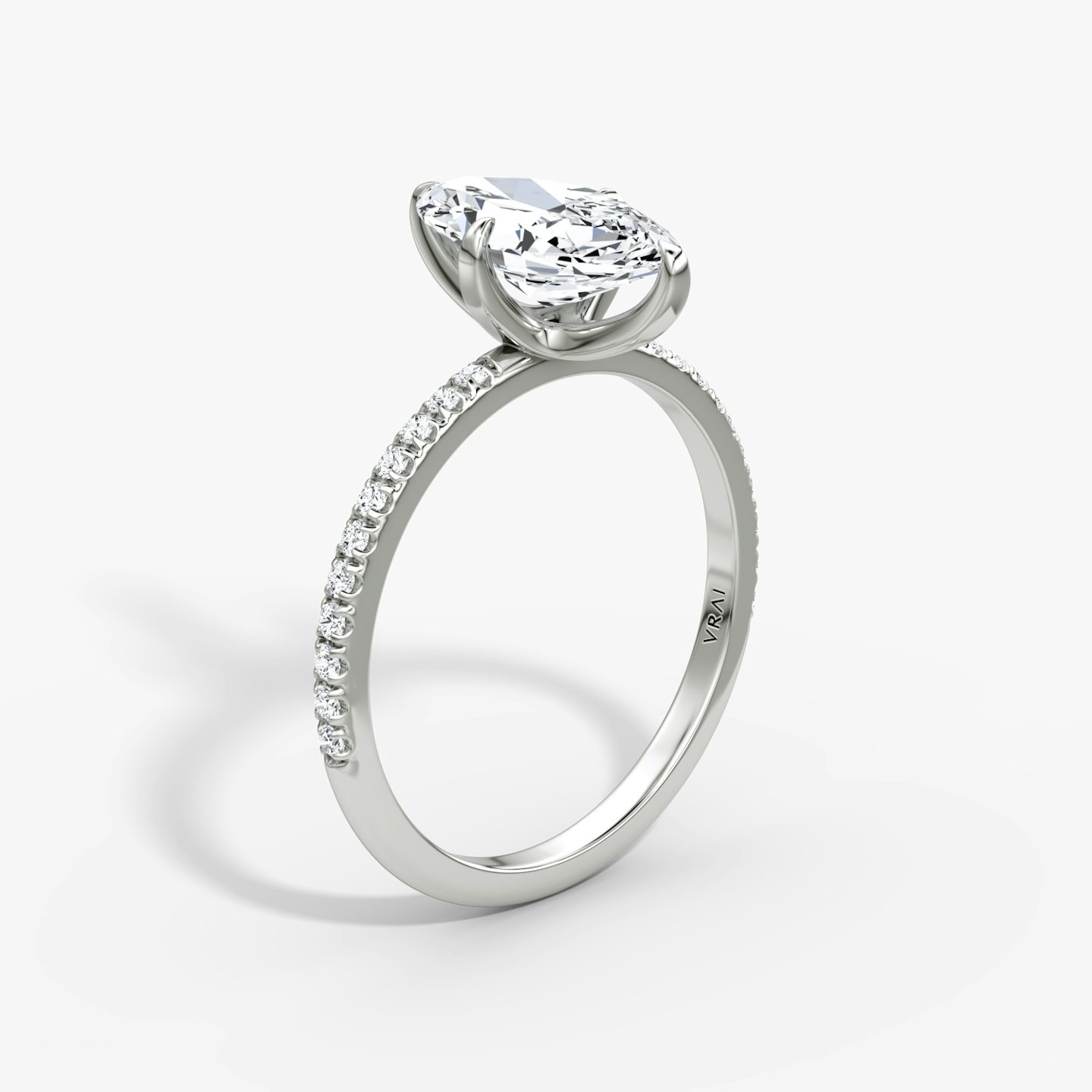 The Classic | Pavé Marquise | 18k | 18k White Gold | Band width: Standard | Band: Pavé | Diamond orientation: vertical | Carat weight: See full inventory