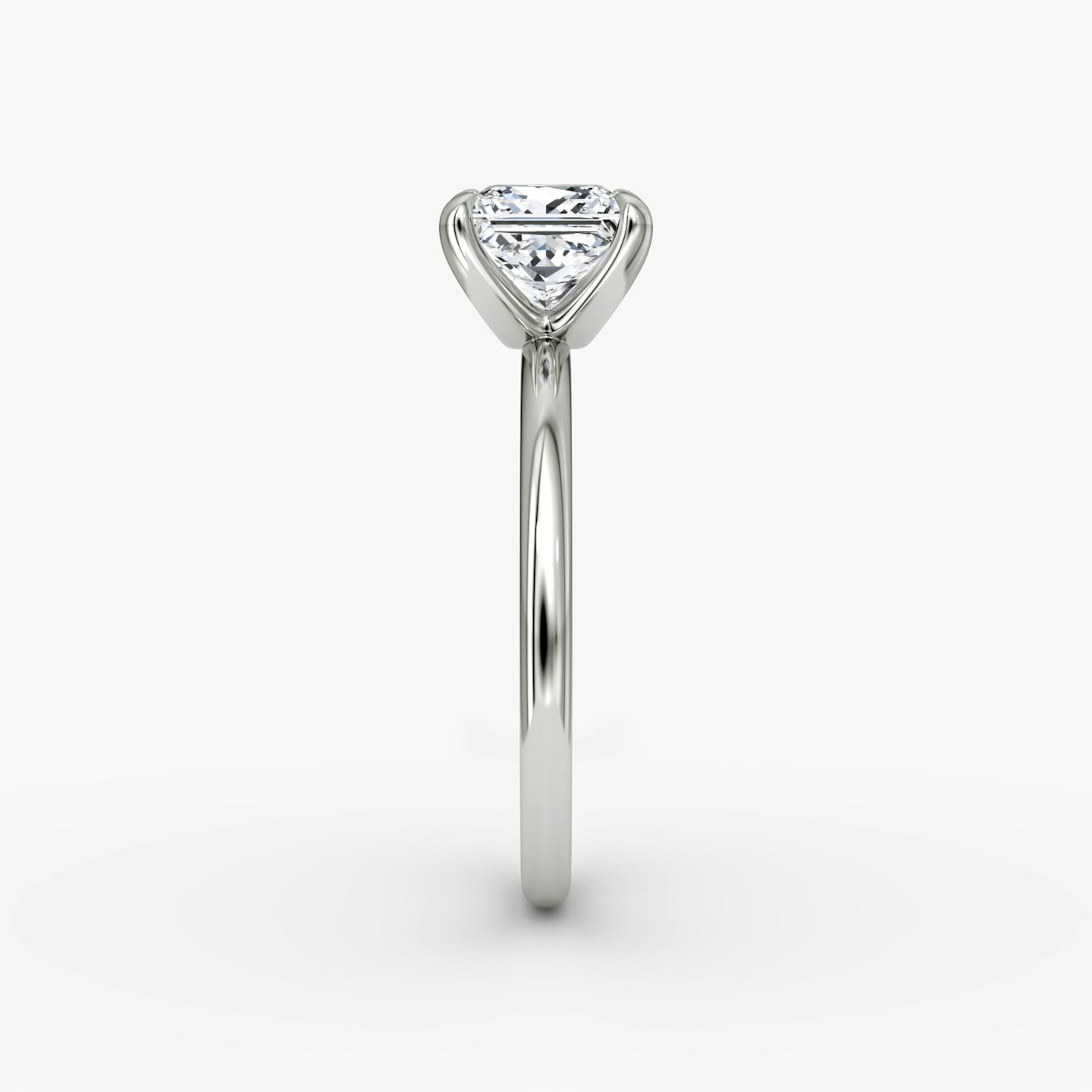 The Classic | Princess | 18k | 18k White Gold | Band width: Standard | Band: Plain | Diamond orientation: vertical | Carat weight: See full inventory