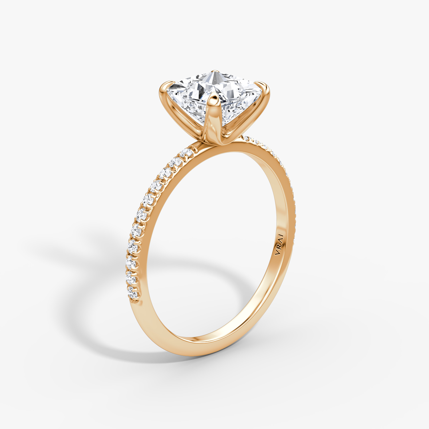 Classic Princess Engagement Ring | 14k Rose Gold