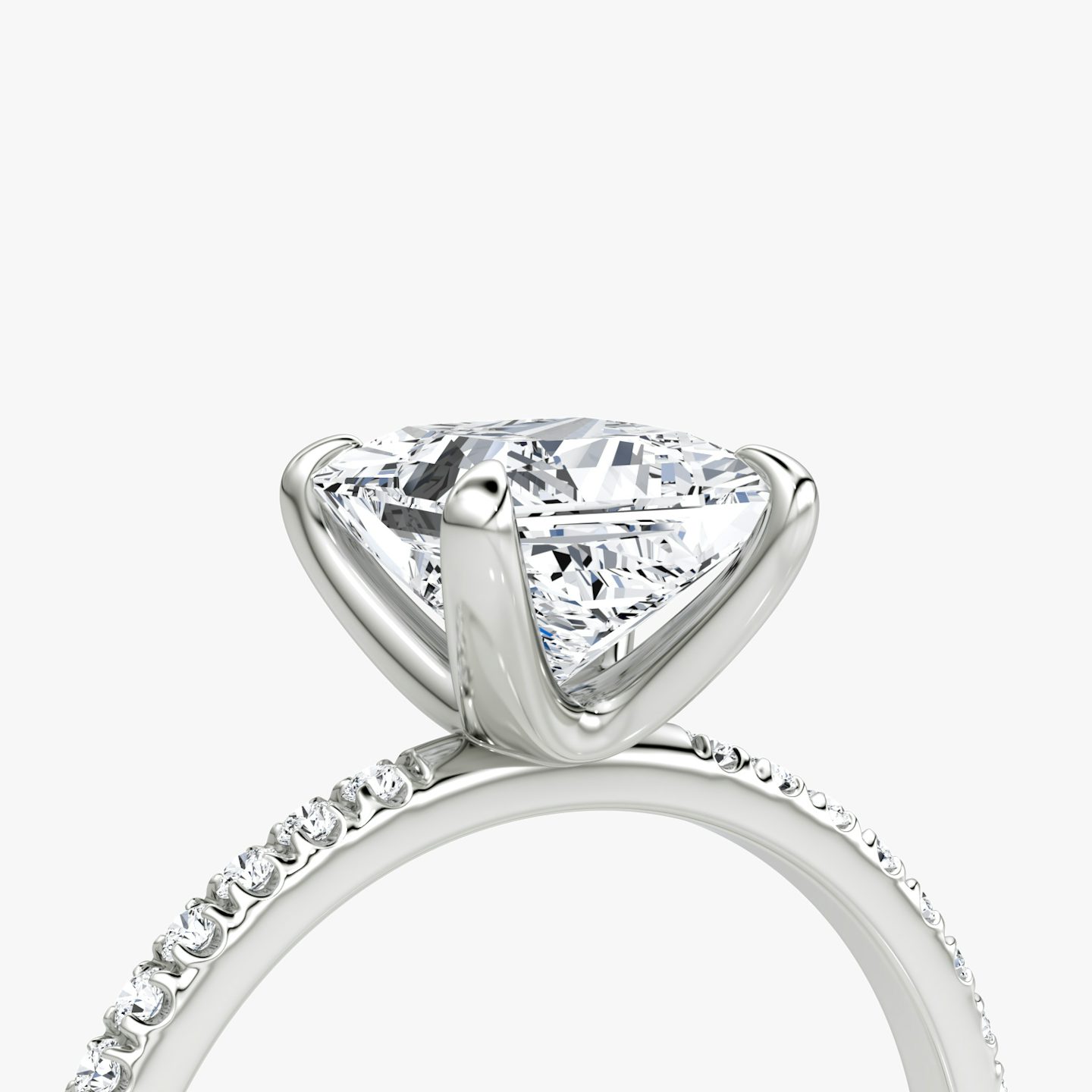 The Classic | Princess | 18k | 18k White Gold | Band width: Standard | Band: Pavé | Diamond orientation: vertical | Carat weight: See full inventory