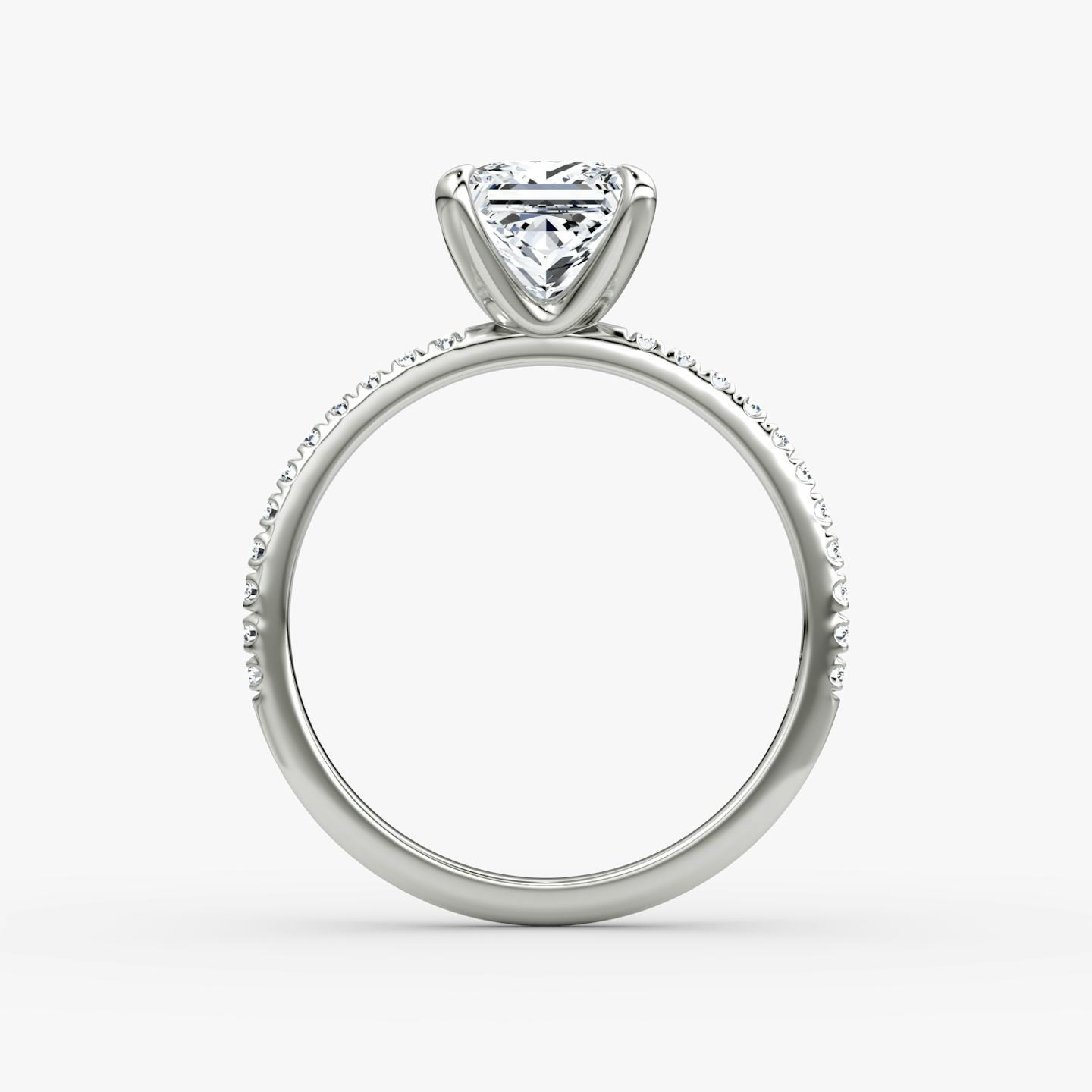 The Classic | Princess | 18k | 18k White Gold | Band width: Standard | Band: Pavé | Diamond orientation: vertical | Carat weight: See full inventory