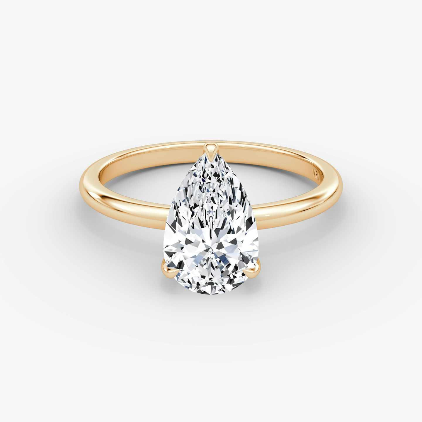 The Classic | Pear | 14k | 14k Rose Gold | Band width: Standard | Band: Plain | Diamond orientation: vertical | Carat weight: See full inventory