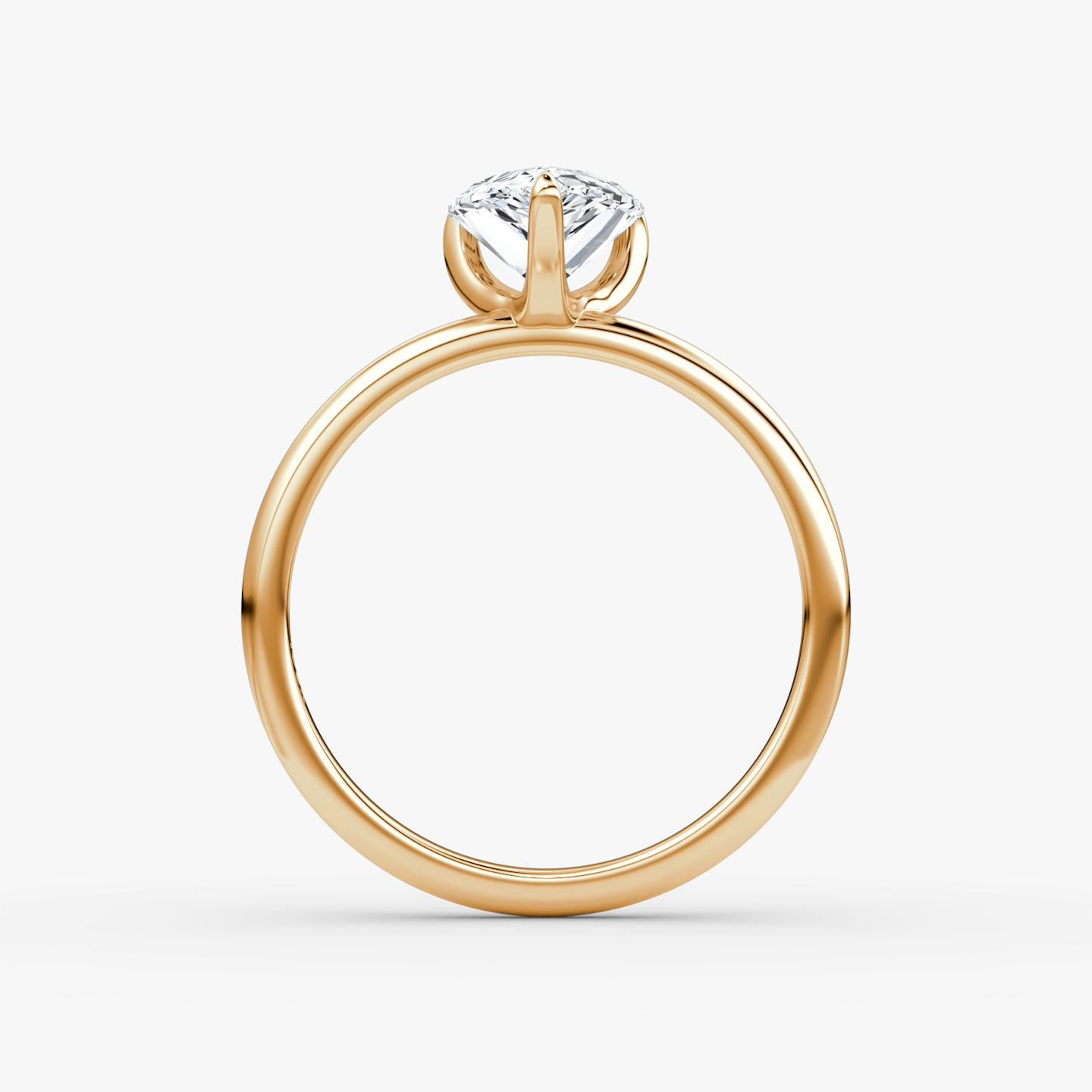 The Classic | Pear | 14k | 14k Rose Gold | Band width: Standard | Band: Plain | Diamond orientation: vertical | Carat weight: See full inventory
