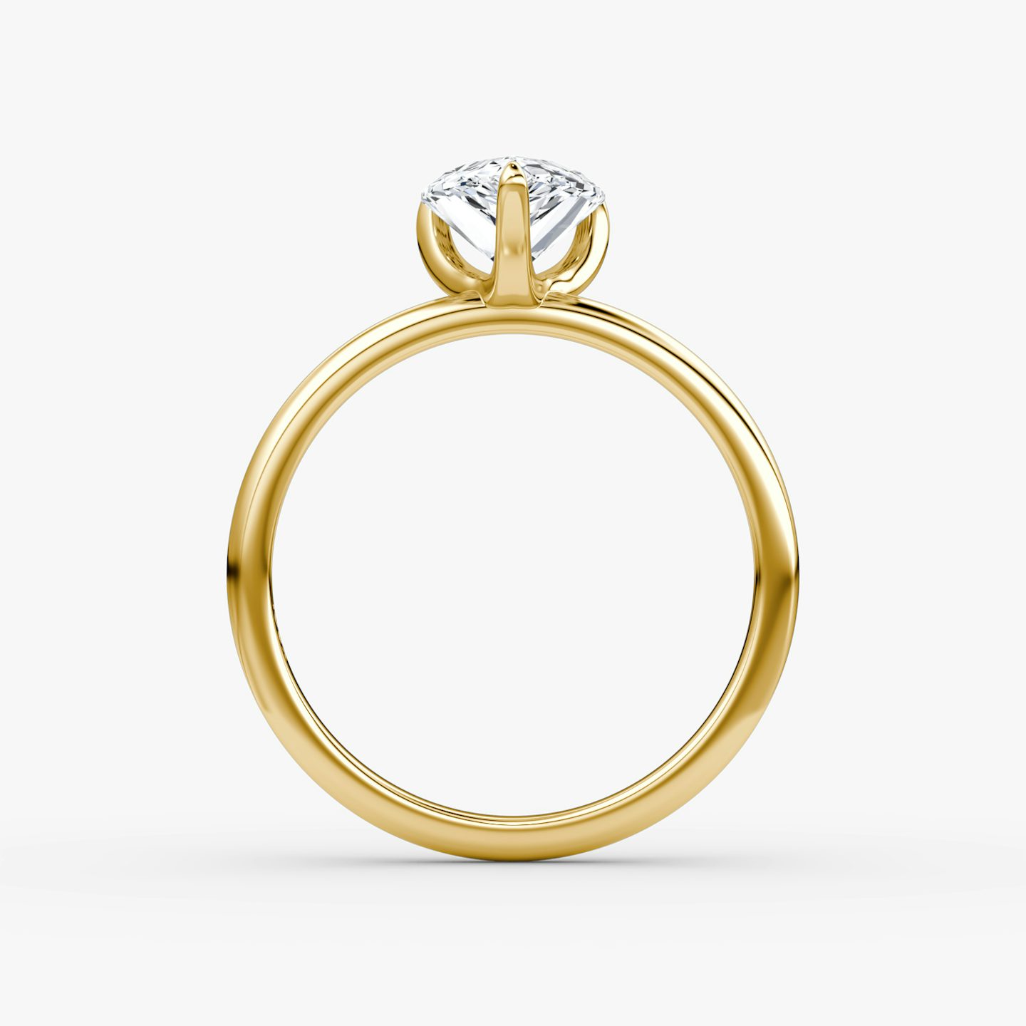 The Classic | Pear | 18k | 18k Yellow Gold | Band width: Standard | Band: Plain | Diamond orientation: vertical | Carat weight: See full inventory