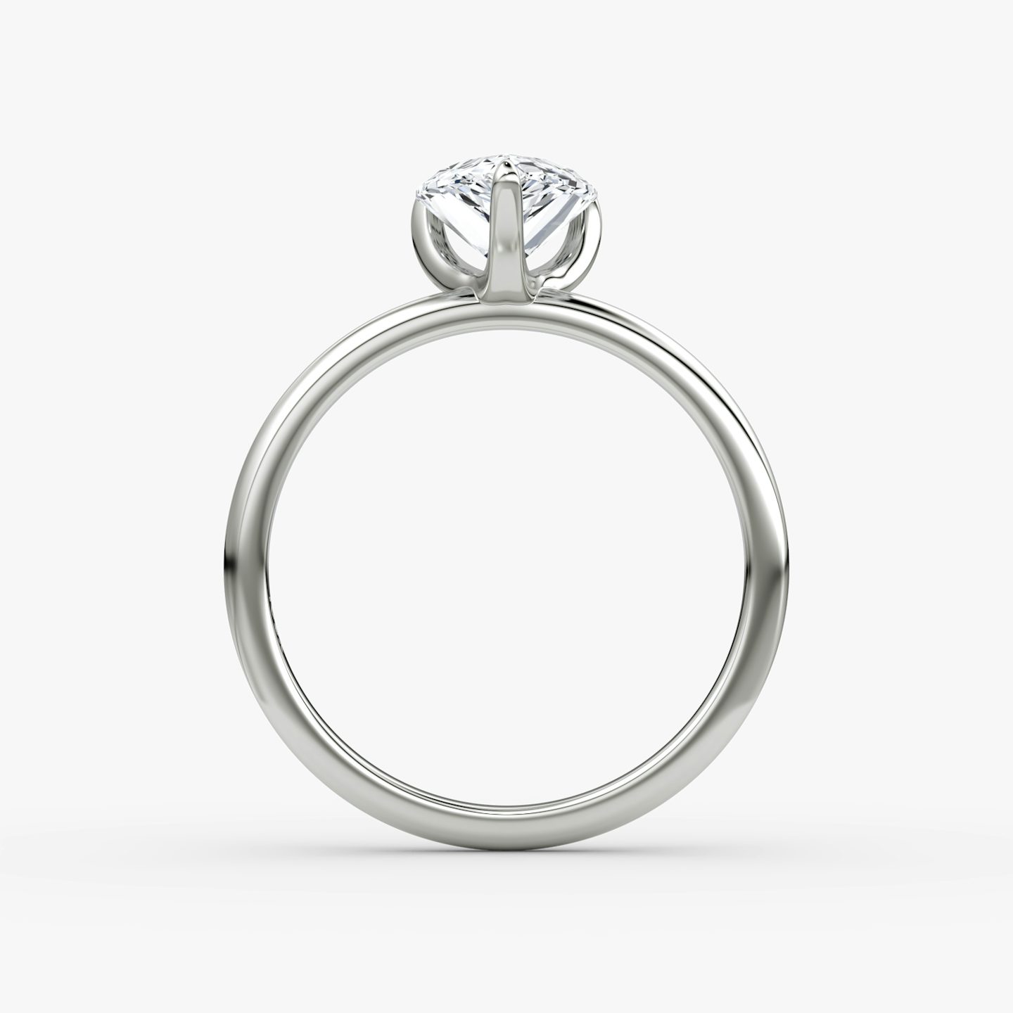 The Classic | Pear | Platinum | Band width: Standard | Band: Plain | Diamond orientation: vertical | Carat weight: See full inventory