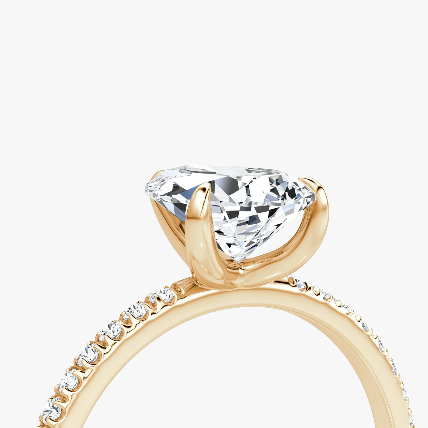 The Classic | Pear | 14k | 14k Rose Gold | Band width: Standard | Band: Pavé | Diamond orientation: vertical | Carat weight: See full inventory