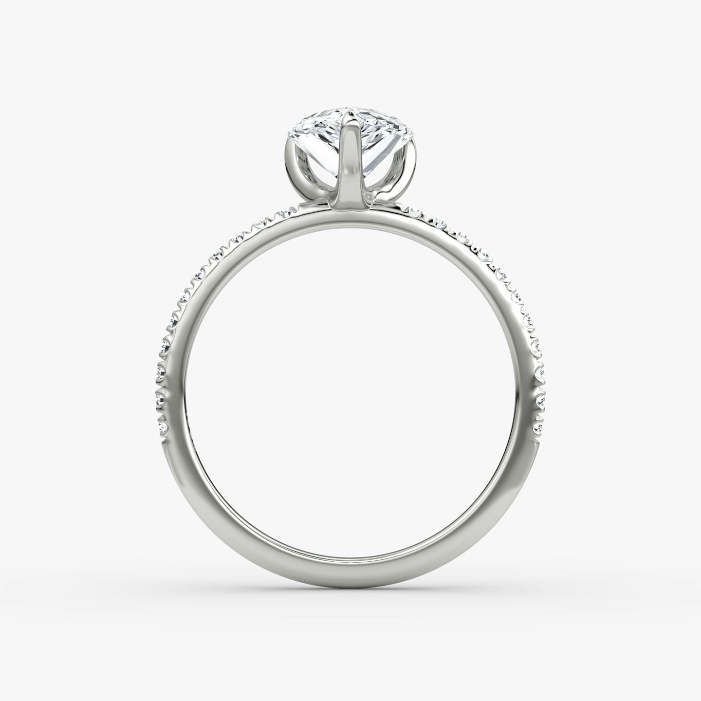 The Classic | Pear | 18k | 18k White Gold | Band width: Standard | Band: Pavé | Diamond orientation: vertical | Carat weight: See full inventory