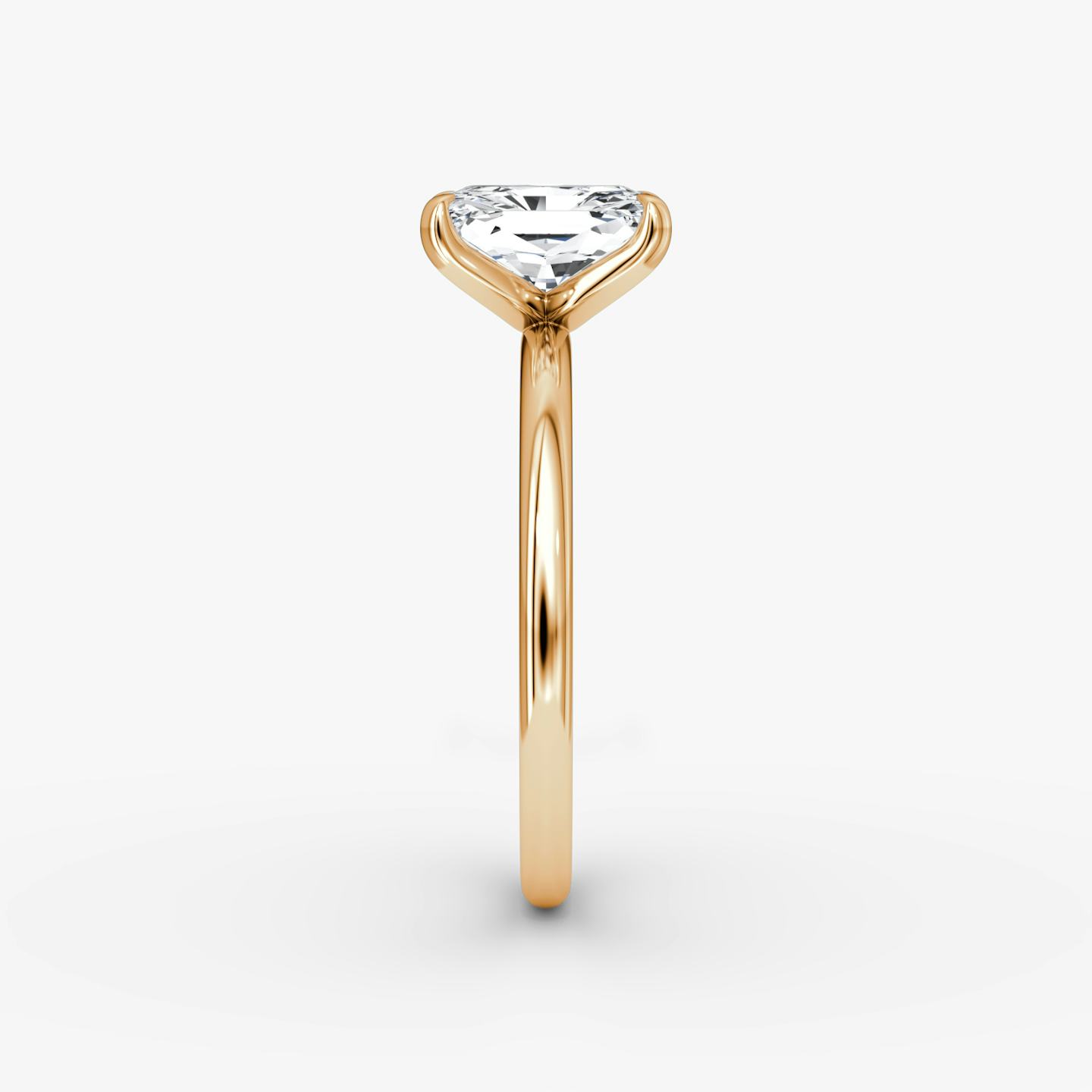The Classic | Radiant | 14k | 14k Rose Gold | Band width: Standard | Band: Plain | Diamond orientation: vertical | Carat weight: See full inventory