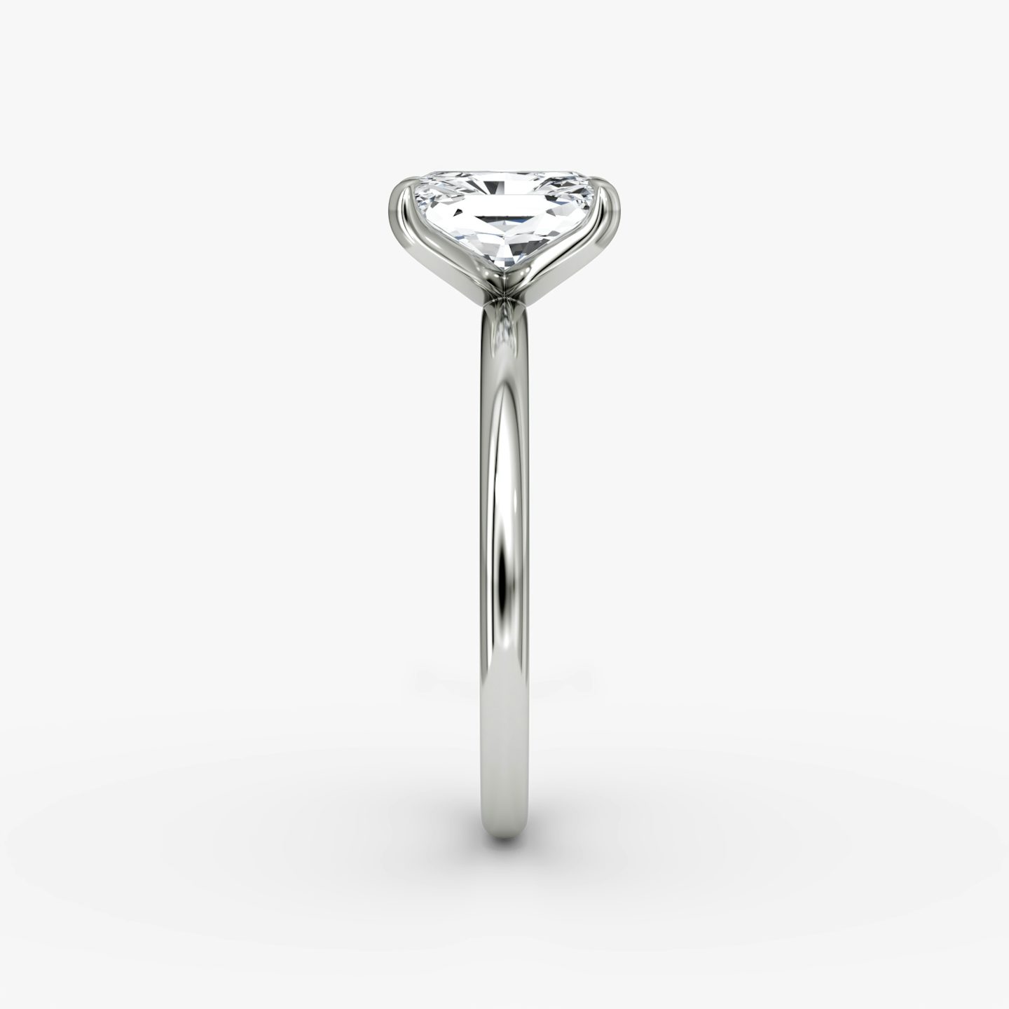 The Classic | Radiant | Platinum | Band width: Standard | Band: Plain | Diamond orientation: vertical | Carat weight: See full inventory