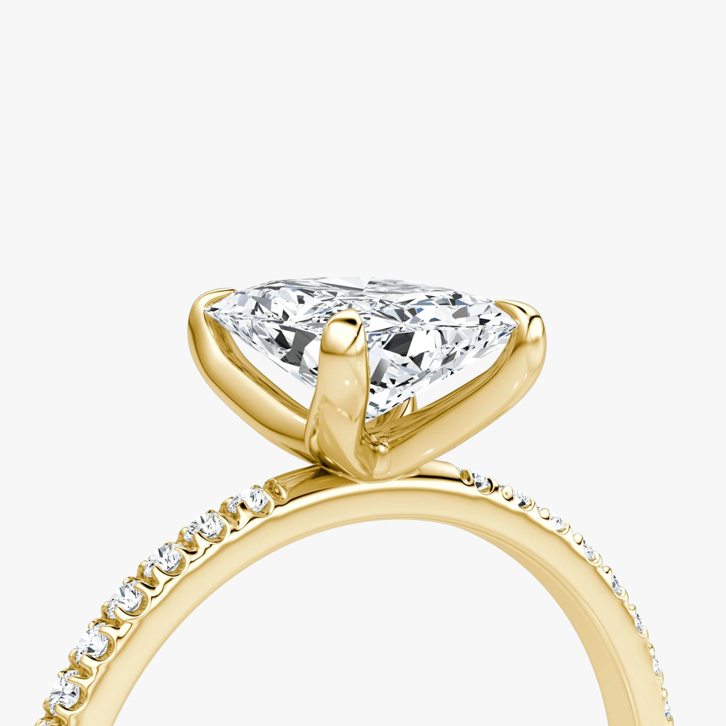The Classic | Radiant | 18k | 18k Yellow Gold | Band width: Standard | Band: Pavé | Diamond orientation: vertical | Carat weight: See full inventory
