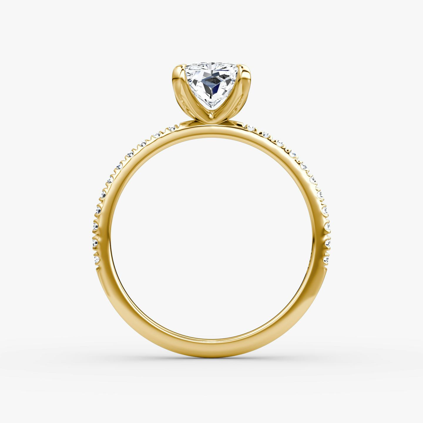 The Classic | Radiant | 18k | 18k Yellow Gold | Band width: Standard | Band: Pavé | Diamond orientation: vertical | Carat weight: See full inventory