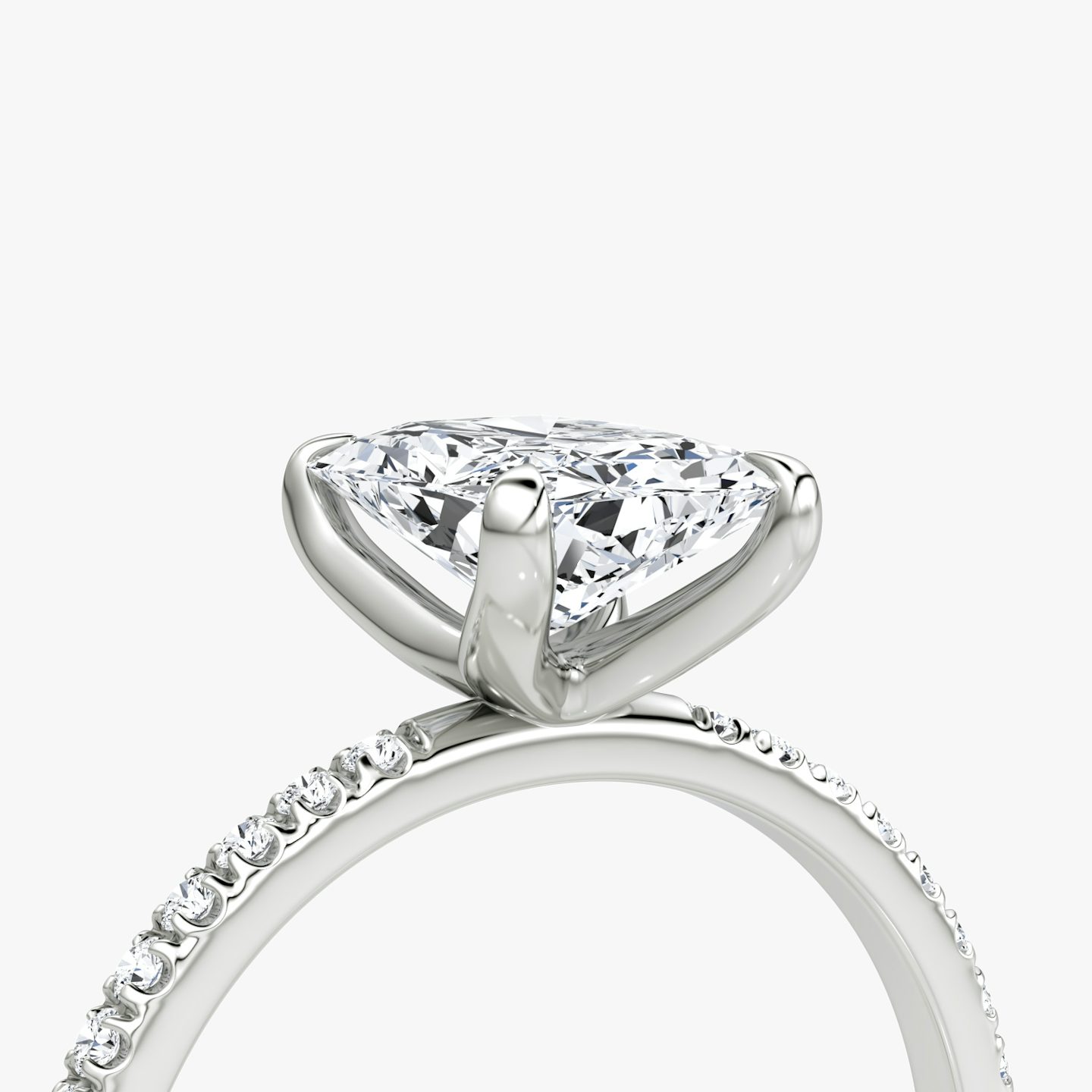 The Classic | Radiant | 18k | 18k White Gold | Band width: Standard | Band: Pavé | Diamond orientation: vertical | Carat weight: See full inventory