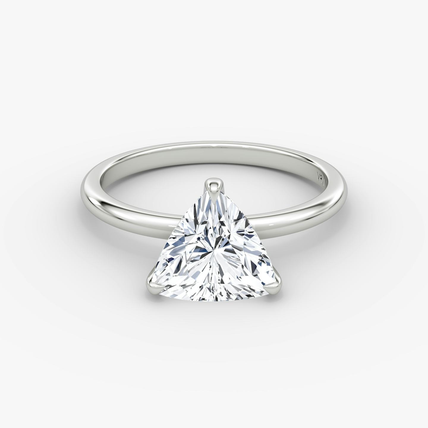 The Classic | Trillion | 18k | 18k White Gold | Band width: Standard | Band: Plain | Diamond orientation: vertical | Carat weight: See full inventory