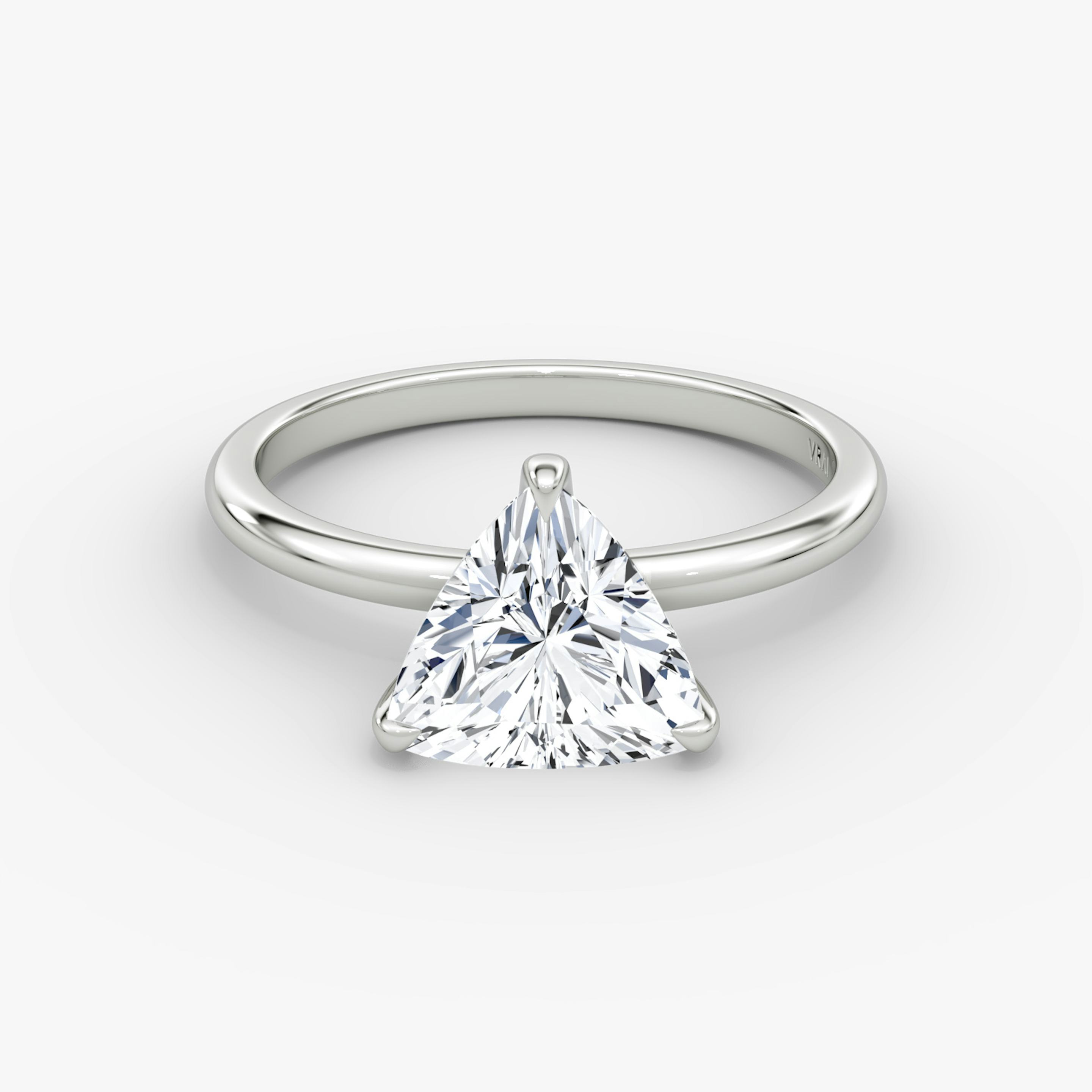 The Classic | Trillion | Platinum | Band width: Standard | Band: Plain | Diamond orientation: vertical | Carat weight: See full inventory