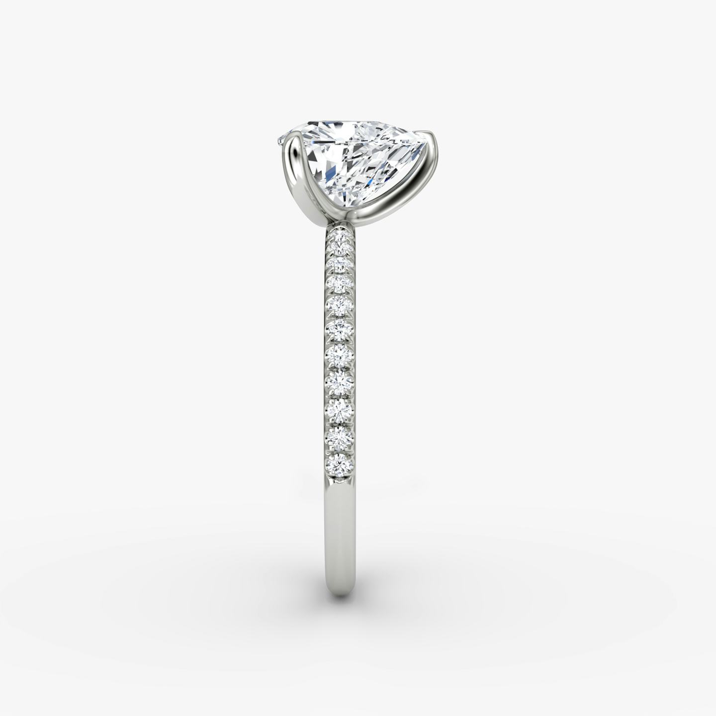 The Classic | Trillion | Platinum | Band width: Standard | Band: Pavé | Diamond orientation: vertical | Carat weight: See full inventory
