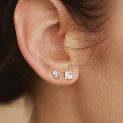 VRAI Del Sol Drop Earrings | 14K White Gold