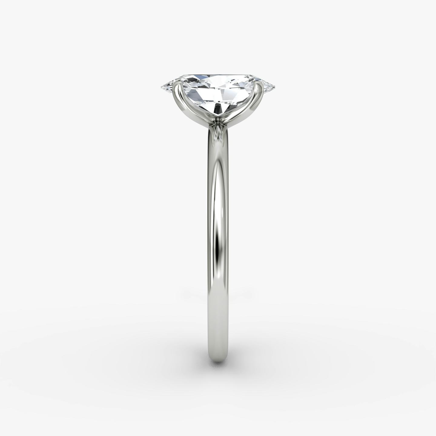The Classic | Oval | Platinum | Band width: Standard | Band: Plain | Diamond orientation: vertical | Carat weight: See full inventory