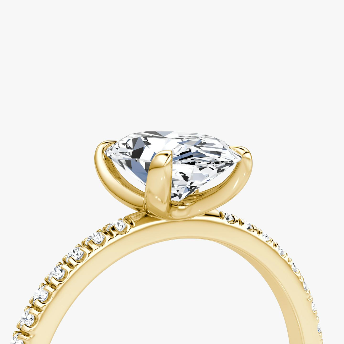 The Classic | Oval | 18k | 18k Yellow Gold | Band width: Standard | Band: Pavé | Diamond orientation: vertical | Carat weight: See full inventory