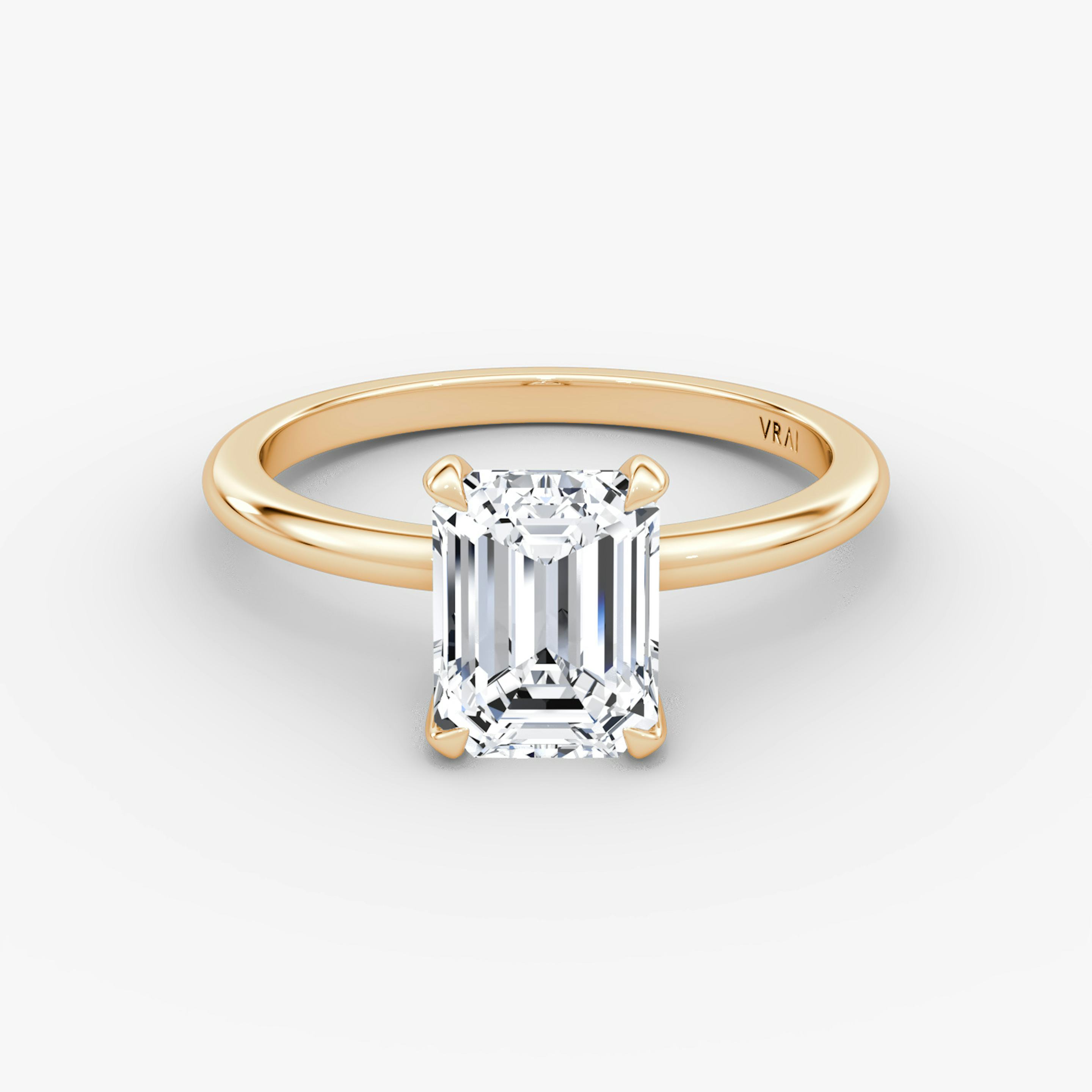 Classic | Emerald | 14k | 14k Roségold | Ringbreite: Standard | Ring: Schlicht | Diamantausrichtung: vertical | Karatgewicht: Gesamtbestand ansehen