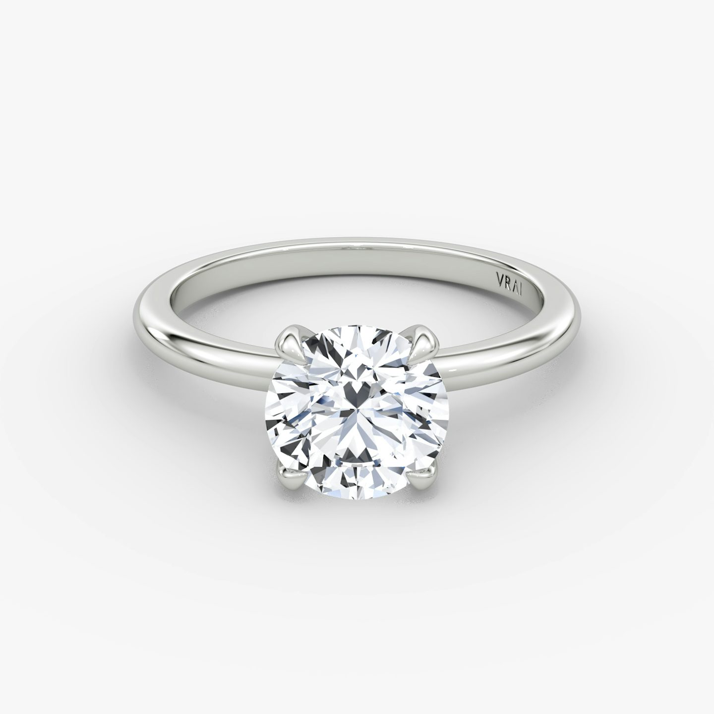 Classic Round Brilliant Platinum Engagement Ring