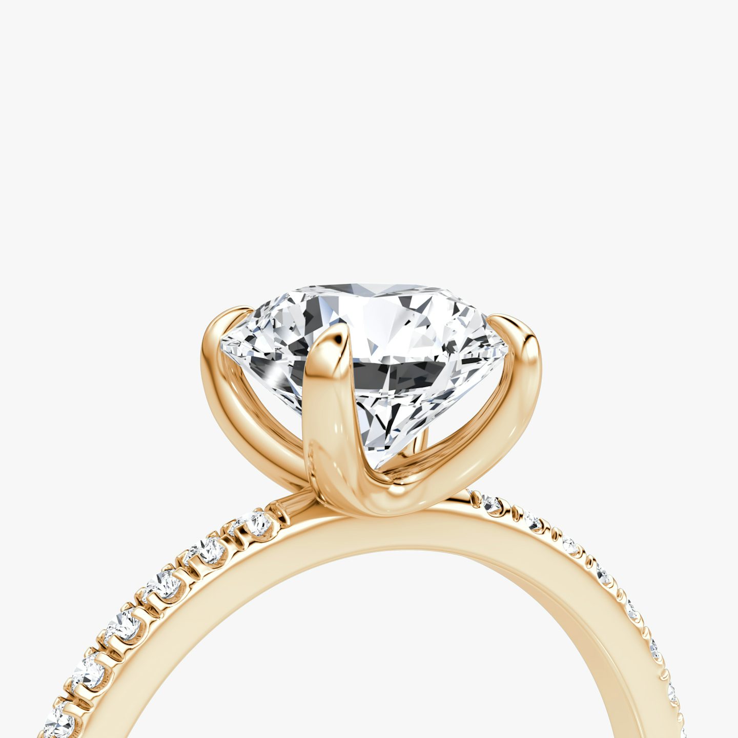 The Classic | Round Brilliant | 14k | 14k Rose Gold | Band width: Standard | Band: Pavé | Carat weight: See full inventory | Diamond orientation: vertical