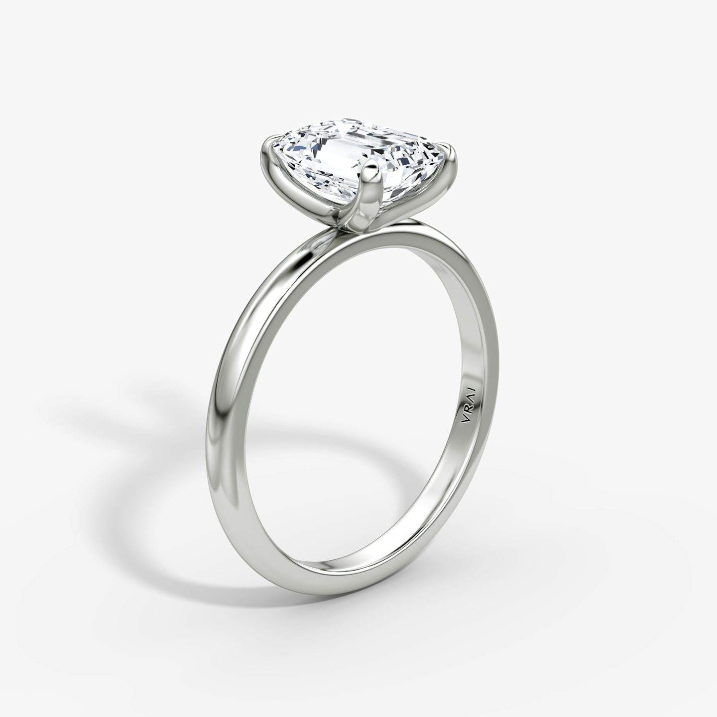 Classic | Emerald | 18k | 18k Weißgold | Ringbreite: Large | Ring: Schlicht | Diamantausrichtung: vertical | Karatgewicht: Gesamtbestand ansehen