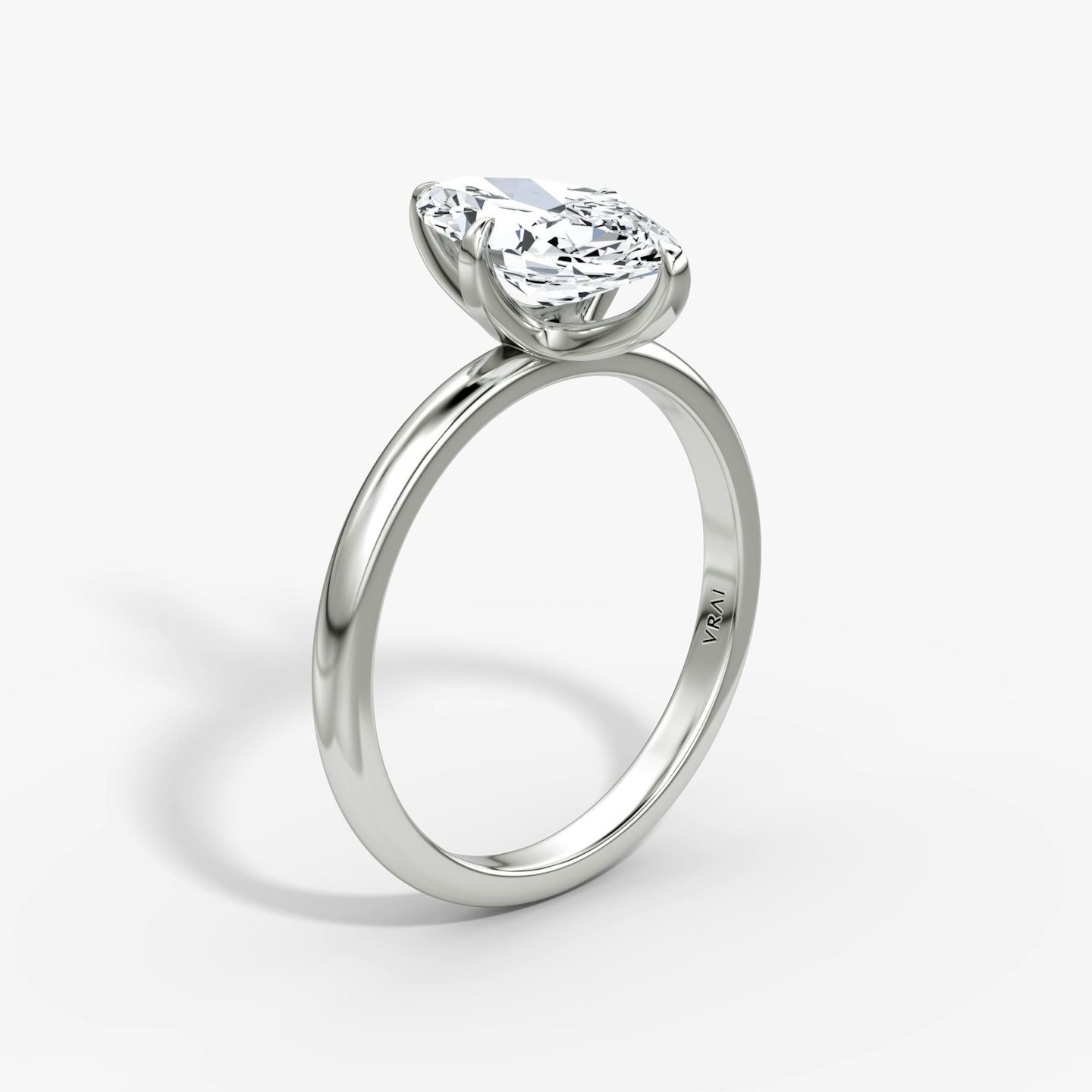 The Classic | Pavé Marquise | 18k | 18k White Gold | Band width: Large | Band: Plain | Diamond orientation: vertical | Carat weight: See full inventory