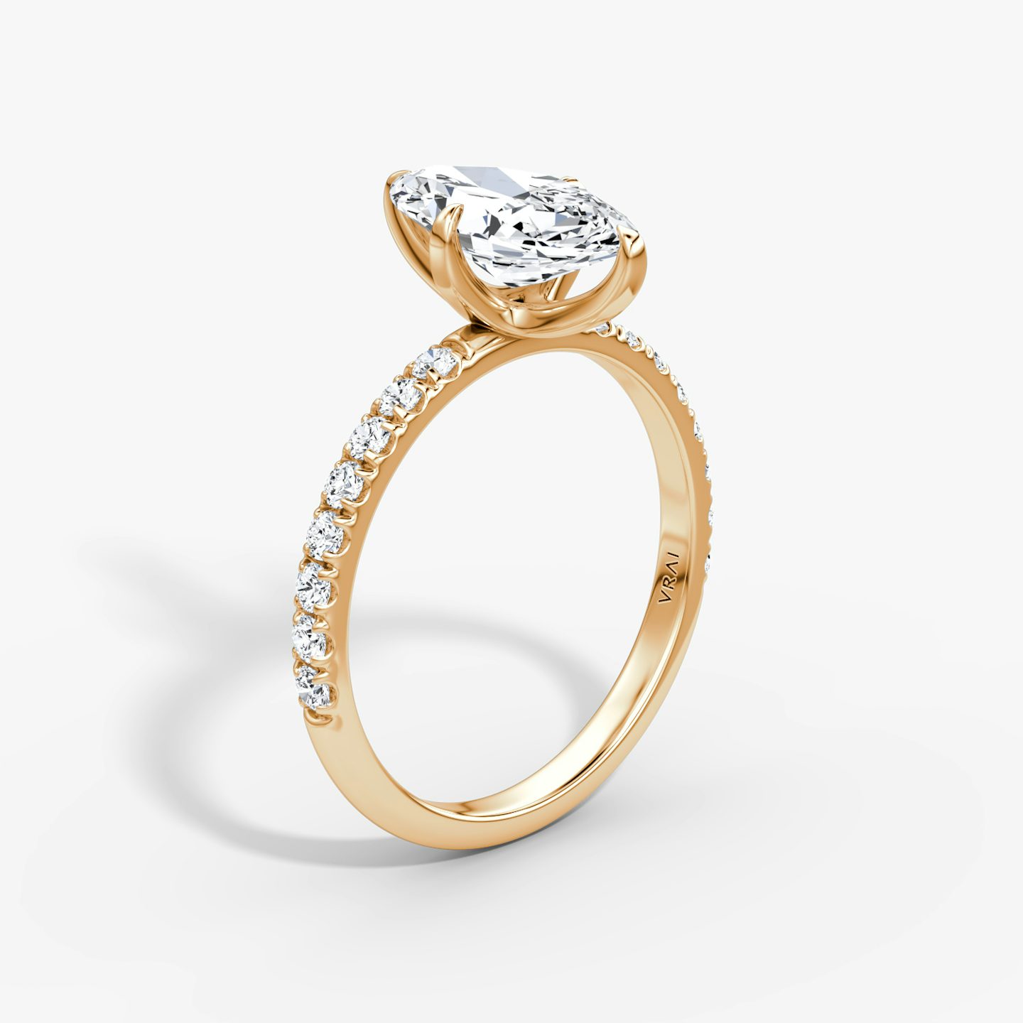 The Classic | Pavé Marquise | 14k | 14k Rose Gold | Band width: Large | Band: Pavé | Diamond orientation: vertical | Carat weight: See full inventory