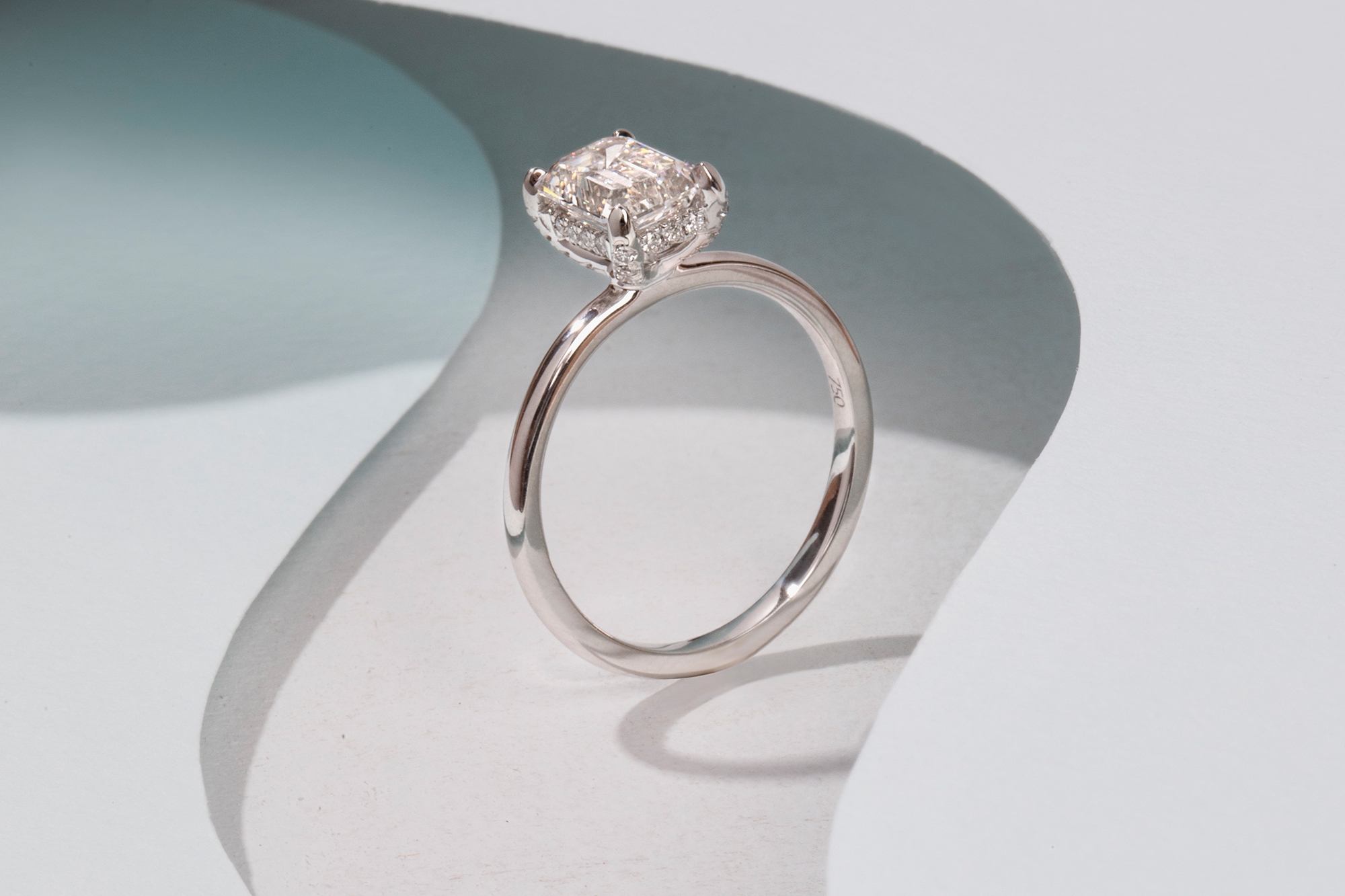 Platinum rings 950 with osmium square - pure elegance and luxury