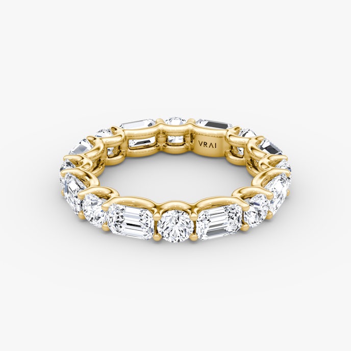 undefined Round Brilliant and Emerald | Yellow Gold